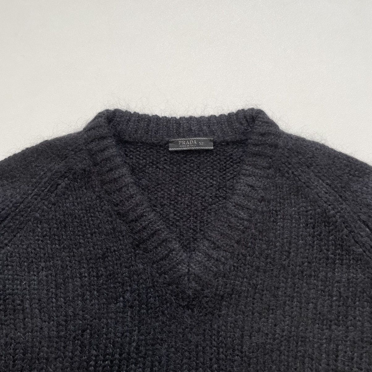 Prada Mid 2000s Black Mohair Wool Sweater Size US L / EU 52-54 / 3 - 4 Thumbnail