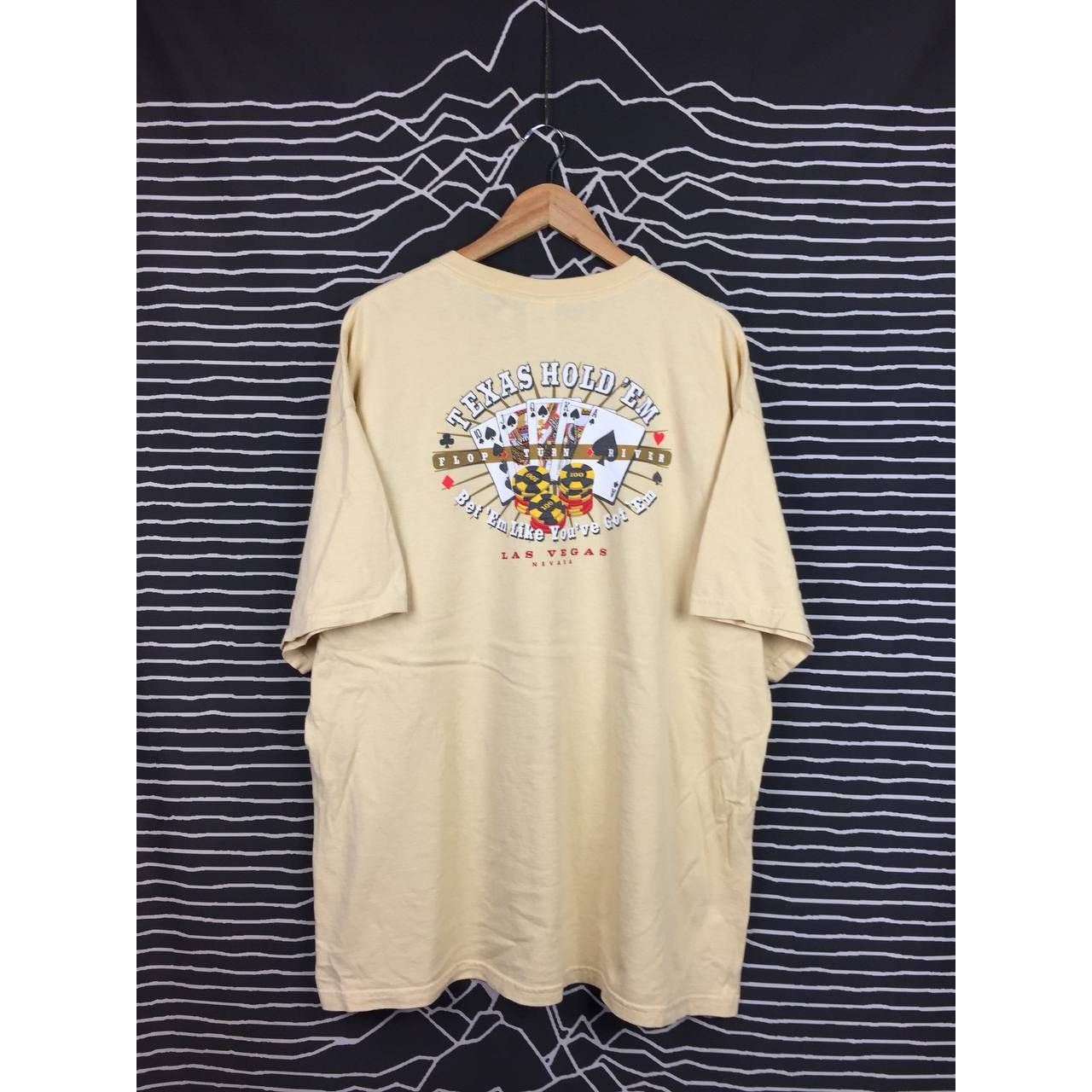 Gildan × Vintage Vtg Y2K Texas Hold ‘Em Las Vegas Nevada Card Game Tee Size US XXL / EU 58 / 5 - 2 Thumbnail