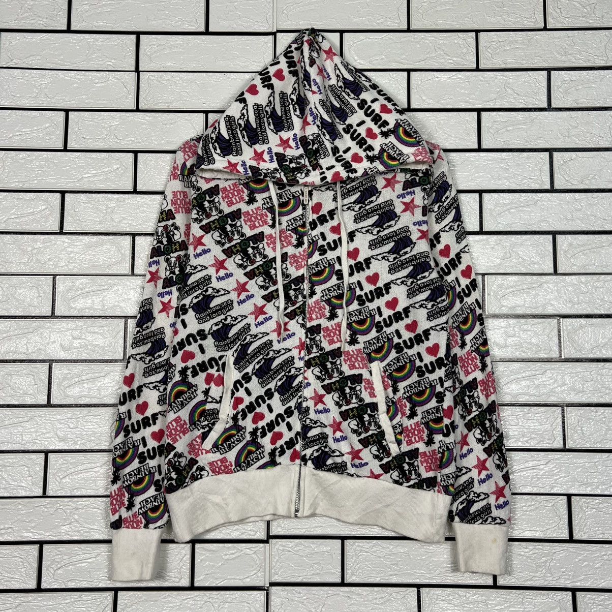 Japanese Brand BLUE MOON BLUE I Love Surf Fullprint Hoodies #4280-C194 Size ONE SIZE - 1 Thumbnail