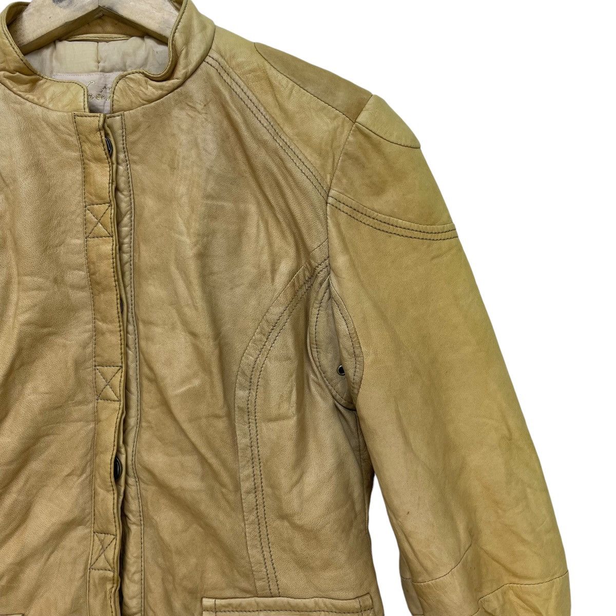 Genuine Leather × Leather Italian Designer John Risi Sheep Skin Leather Jacket Size M / US 6-8 / IT 42-44 - 5 Thumbnail