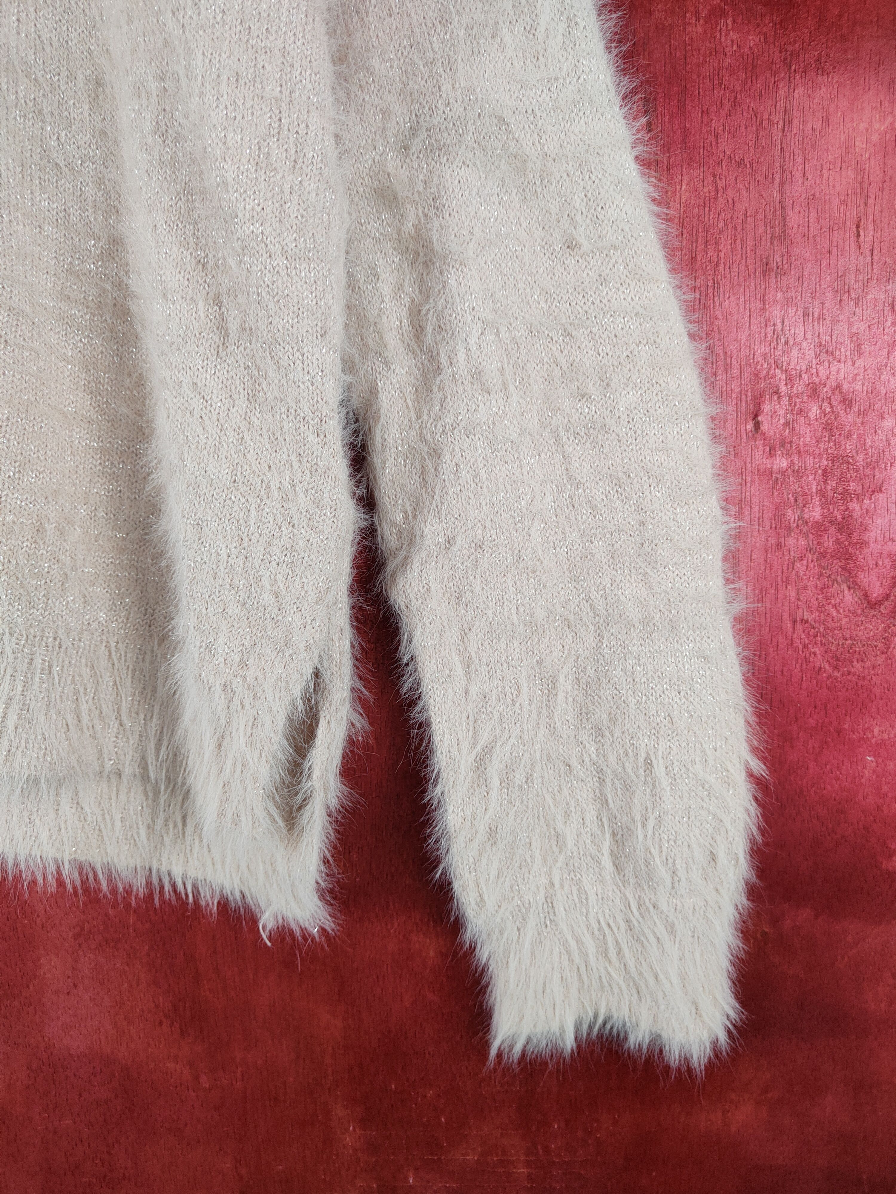 Homespun Knitwear OZOC Peach Shag Shaggy Fur Mohair Knitwear #S1977 Size M / US 6-8 / IT 42-44 - 7 Thumbnail