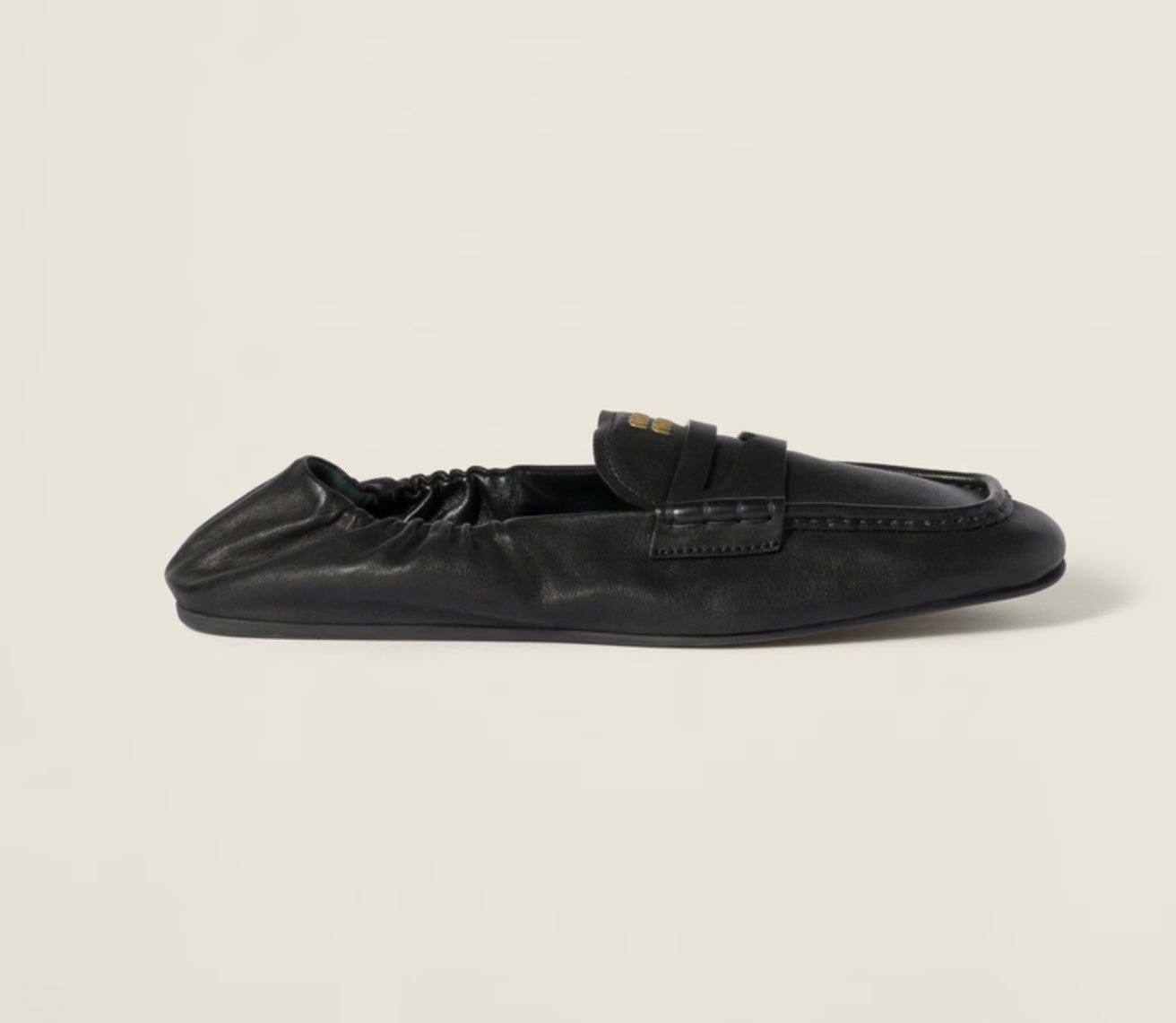 Miu Miu Miu Miu Ruches nappa leather loafers size 41 Size ONE SIZE - 1 Thumbnail