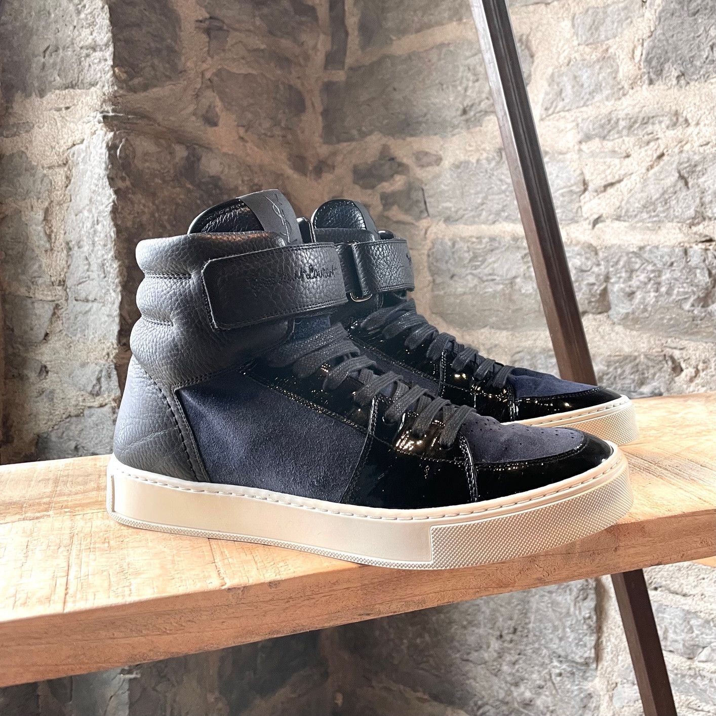 Yves Saint Laurent Saint Laurent mens high top embroidered logo