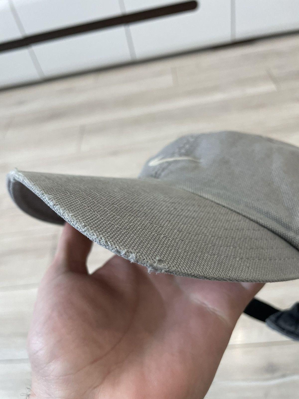 Nike × Vintage Vintage hype streetwear Nike Swoosh logo cap distressed Size ONE SIZE - 13 Thumbnail