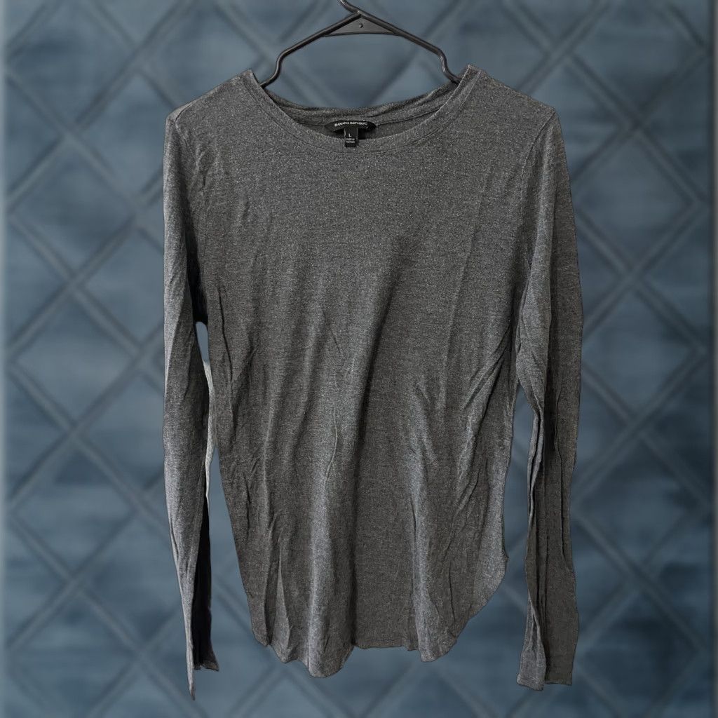 Banana Republic Banana Republic Sweater Women Large Gray Cable-Knit Long Sleeve Crew Neck Pullover Outdoor Size L / US 10 / IT 46 - 1 Thumbnail