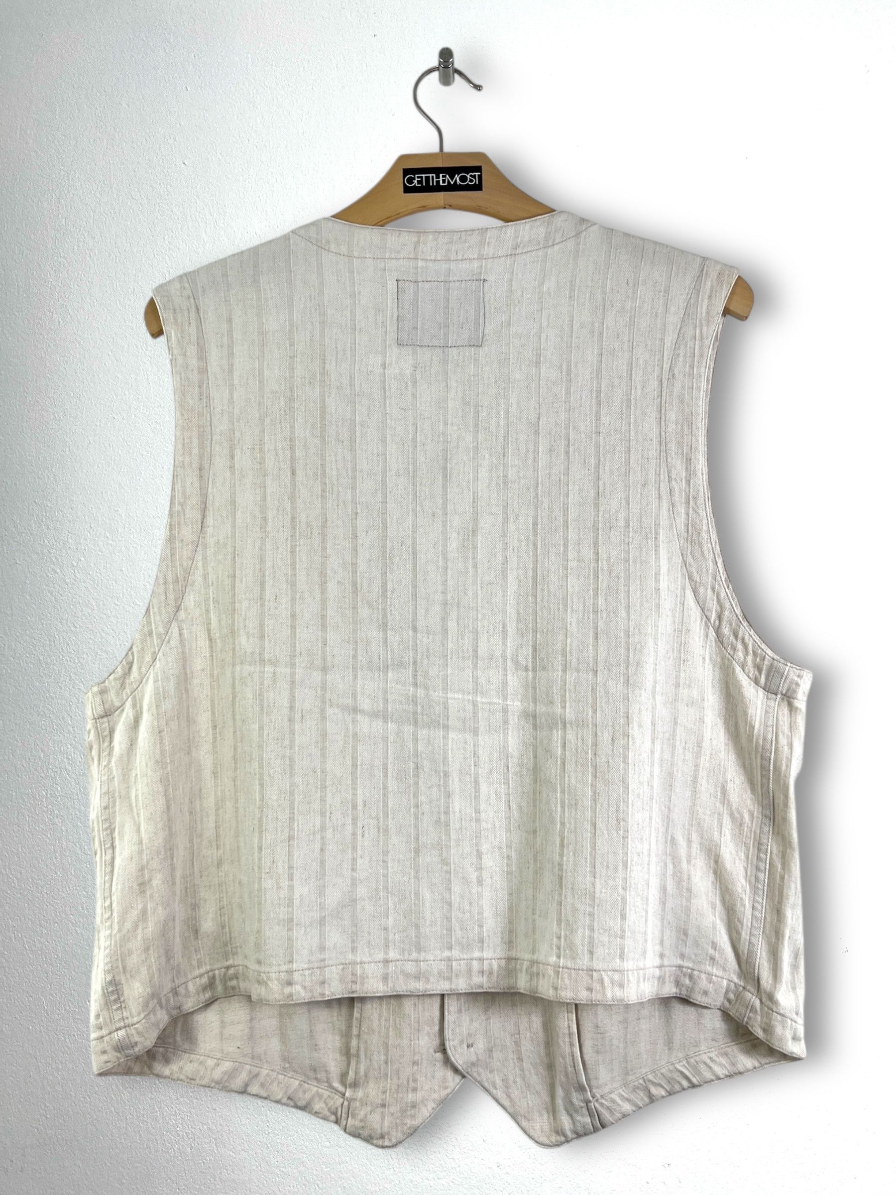 Gianni Valentino × Vintage Gianni Valentino Linen Tuxedo Vest (L) GTMP099 Size US L / EU 52-54 / 3 - 7 Thumbnail