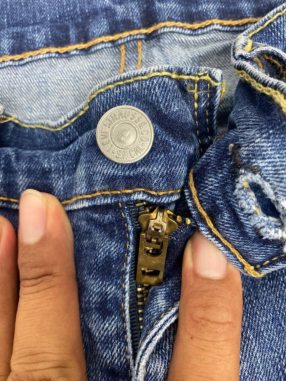 Levi's levis 514 distressed denim nice design Size US 34 / EU 50 - 9 Thumbnail