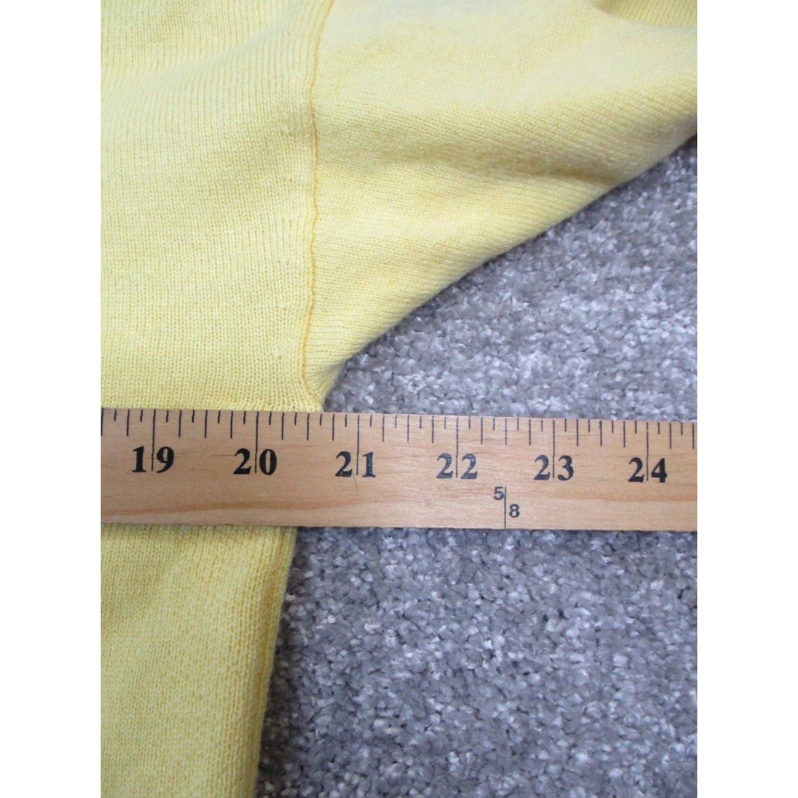 Vintage Hobbs Womens XS Yellow Merino Wool Blend Knit Crew Neck Pullover Sweater - Casual, Long Sleeve, Solid Knit Size XS / US 0-2 / IT 36-38 - 6 Thumbnail