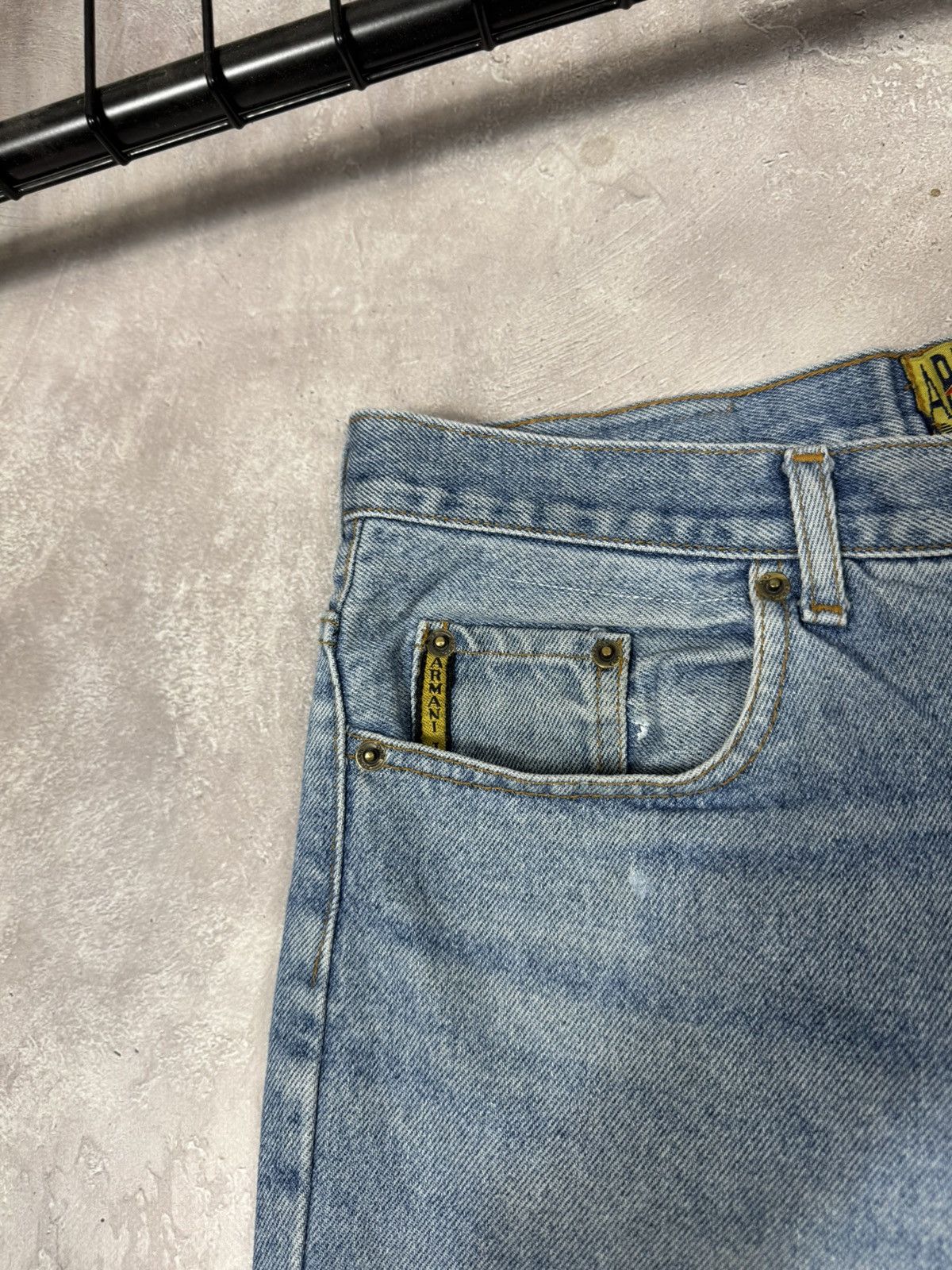 Vintage Vintage 90s Armani Jeans Fade Denim Pants Size US 32 / EU 48 - 8 Thumbnail