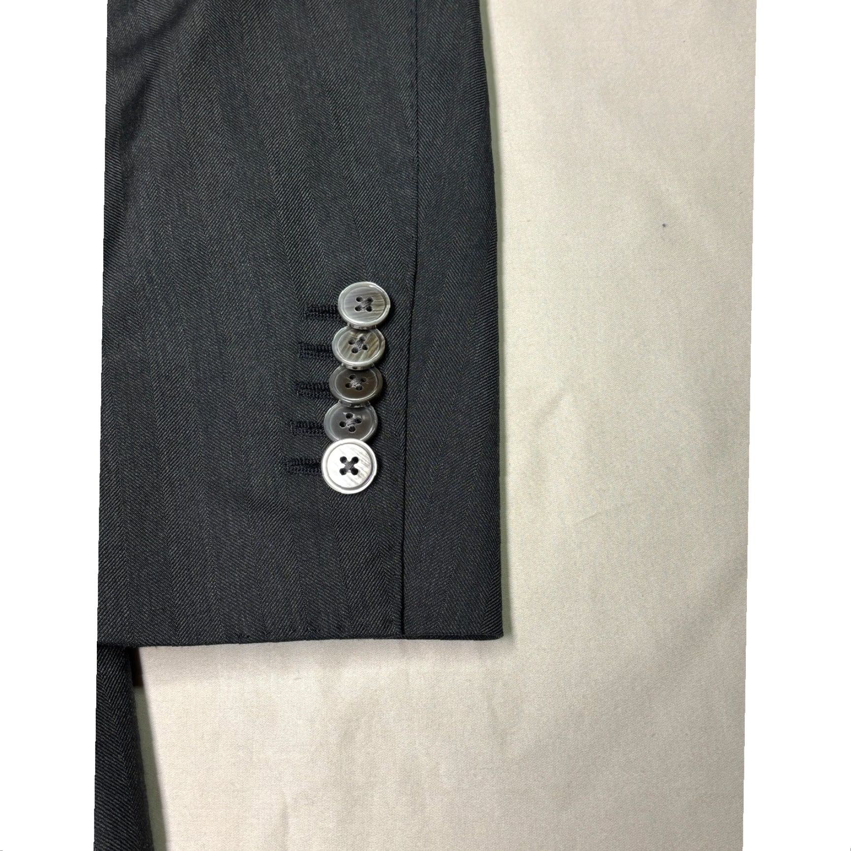 Suitsupply Suitsupply La Spalla Drago Super 130s Wool Blazer Jacket Grey Herringbone 34R Size 34R - 3 Thumbnail