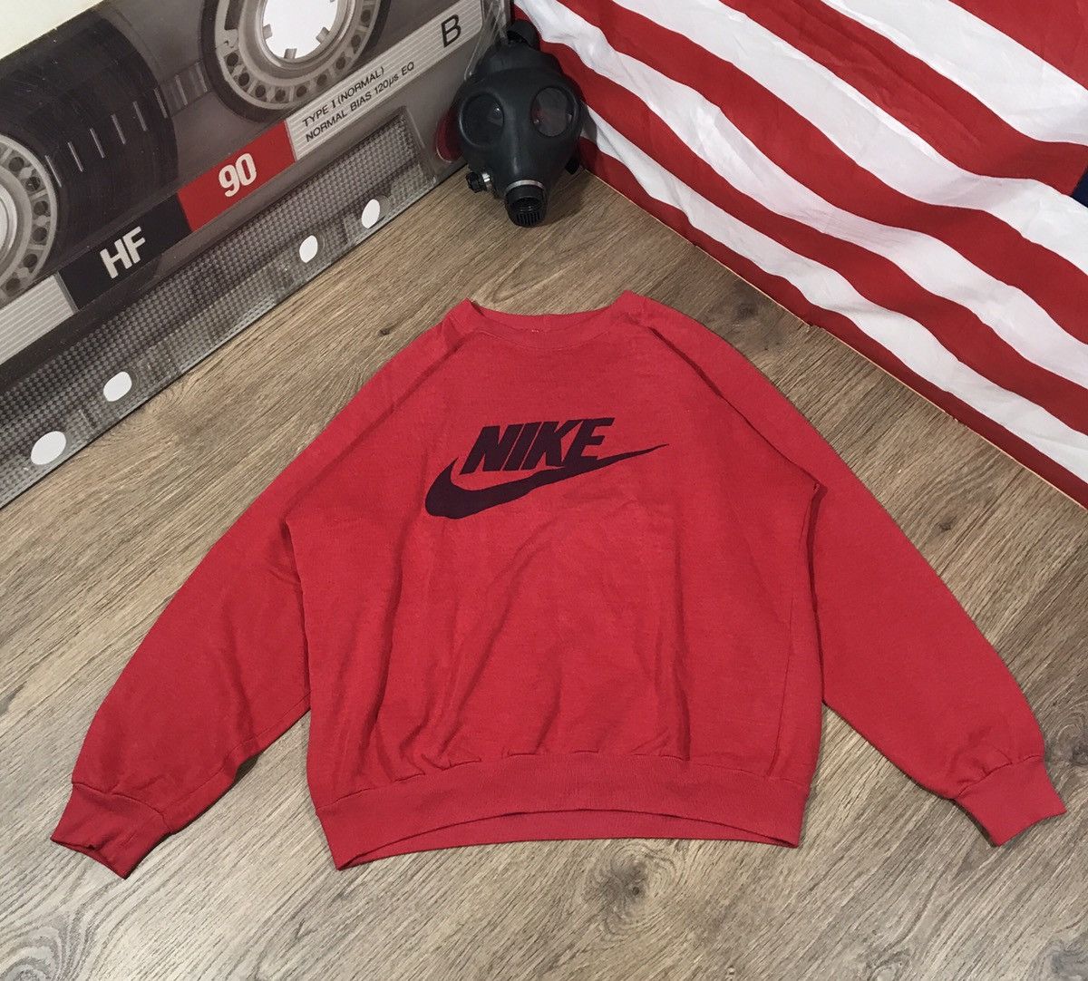Nike × Vintage Nike Vintage Big Logo Sweatshirt 90s Size US L / EU 52-54 / 3 - 1 Thumbnail