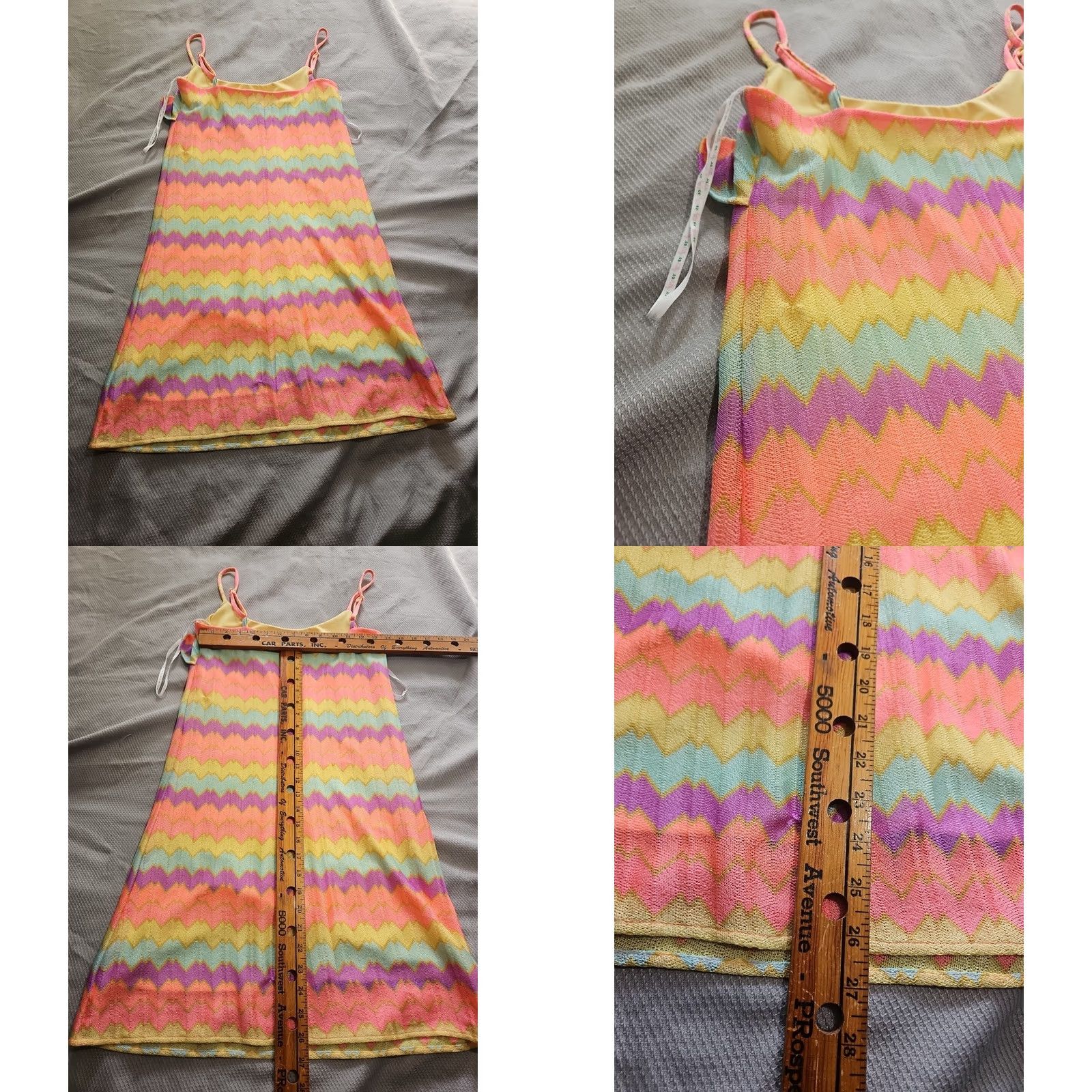 Lilly Pulitzer Lilly Pulitzer Dress Womens Small S Pink Chevron Knit LAYA Ruffled Top Sundress Vintage No Size S / US 4 / IT 40 - 8 Thumbnail
