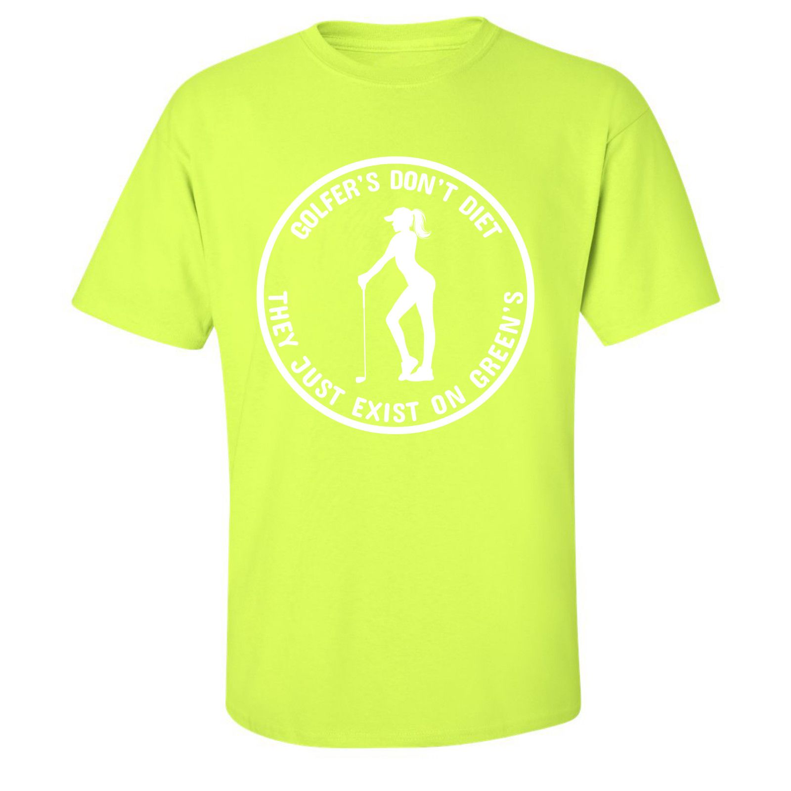 Gildan Golfers Don't Diet On Greens Funny Woman Golfer T-Shirt Size US XL / EU 56 / 4 - 9 Thumbnail