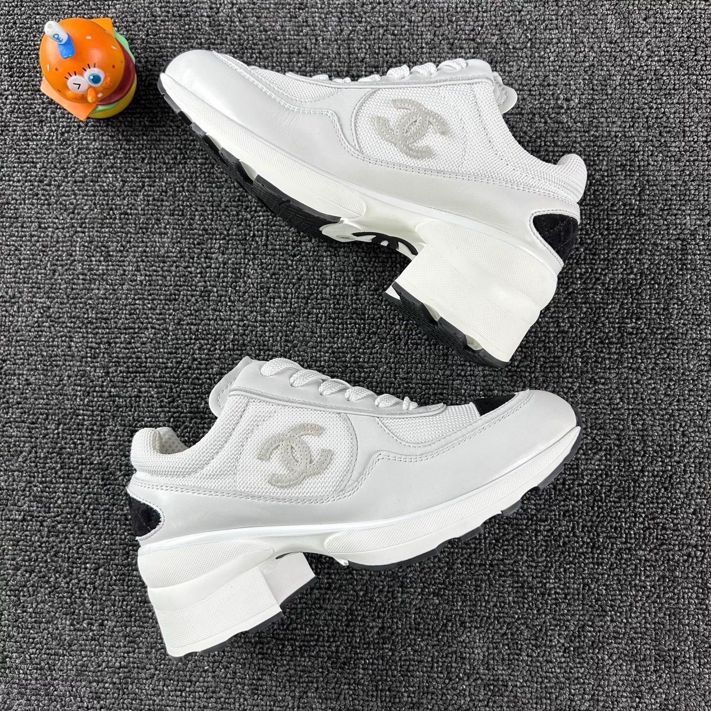 Chanel Chanel 25K White CC High-Heel Sneakers 35.5 Size US 4.5 / IT 34.5 - 4 Thumbnail