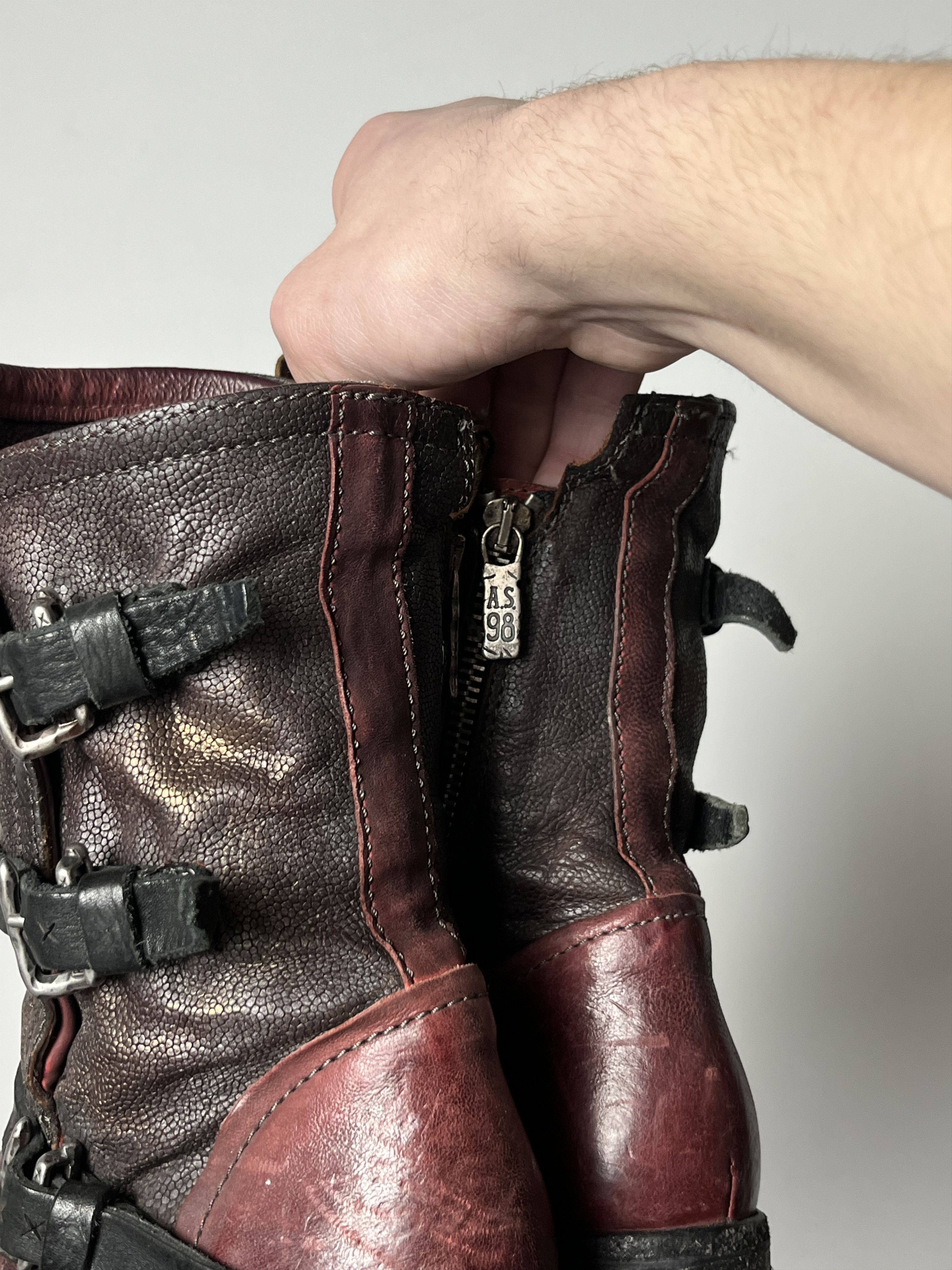 A.S.98 🔥A.S.98 AIRSTEP ANKLE STRAPS LEATHER 90'S BOOTS GUIDI VIBE Size US 9 / IT 39 - 3 Thumbnail