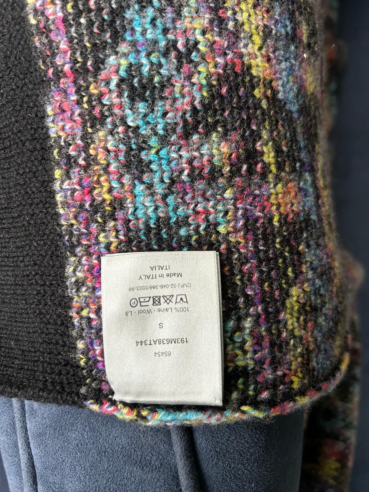 Dior Dior black Multicolor Oblique Wool Sweater Size US M / EU 48-50 / 2 - 8 Thumbnail