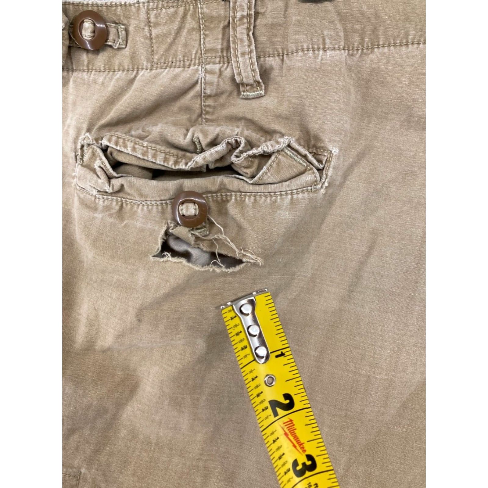 Polo Ralph Lauren Polo Ralph Lauren Cargo Shorts Khaki Surplus Fit Mens 38 Beige Cotton Flat Front Pocket Logo Casual American Outdoor 90s (if applicable) Mens Size US M / EU 48-50 / 2 - 7 Thumbnail