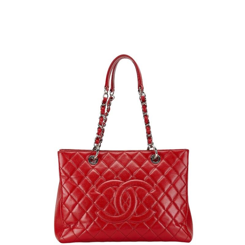 Chanel Chanel Chanel Caviar Skin Matelasse Coco Mark Chain Tote Bag Leather Tote Bag in Very Good Condition Size ONE SIZE - 1 Thumbnail