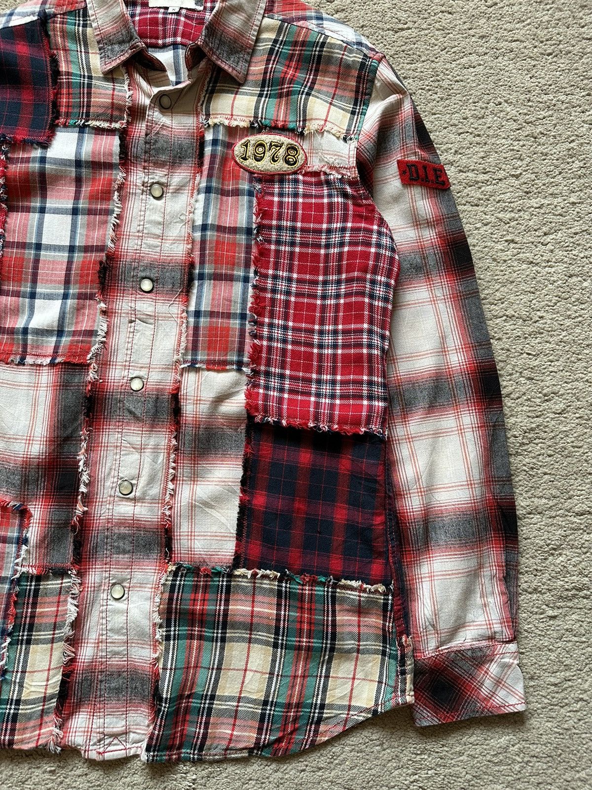 Diesel 2000s Diesel Patchwork Shirt Size US S / EU 44-46 / 1 - 3 Thumbnail