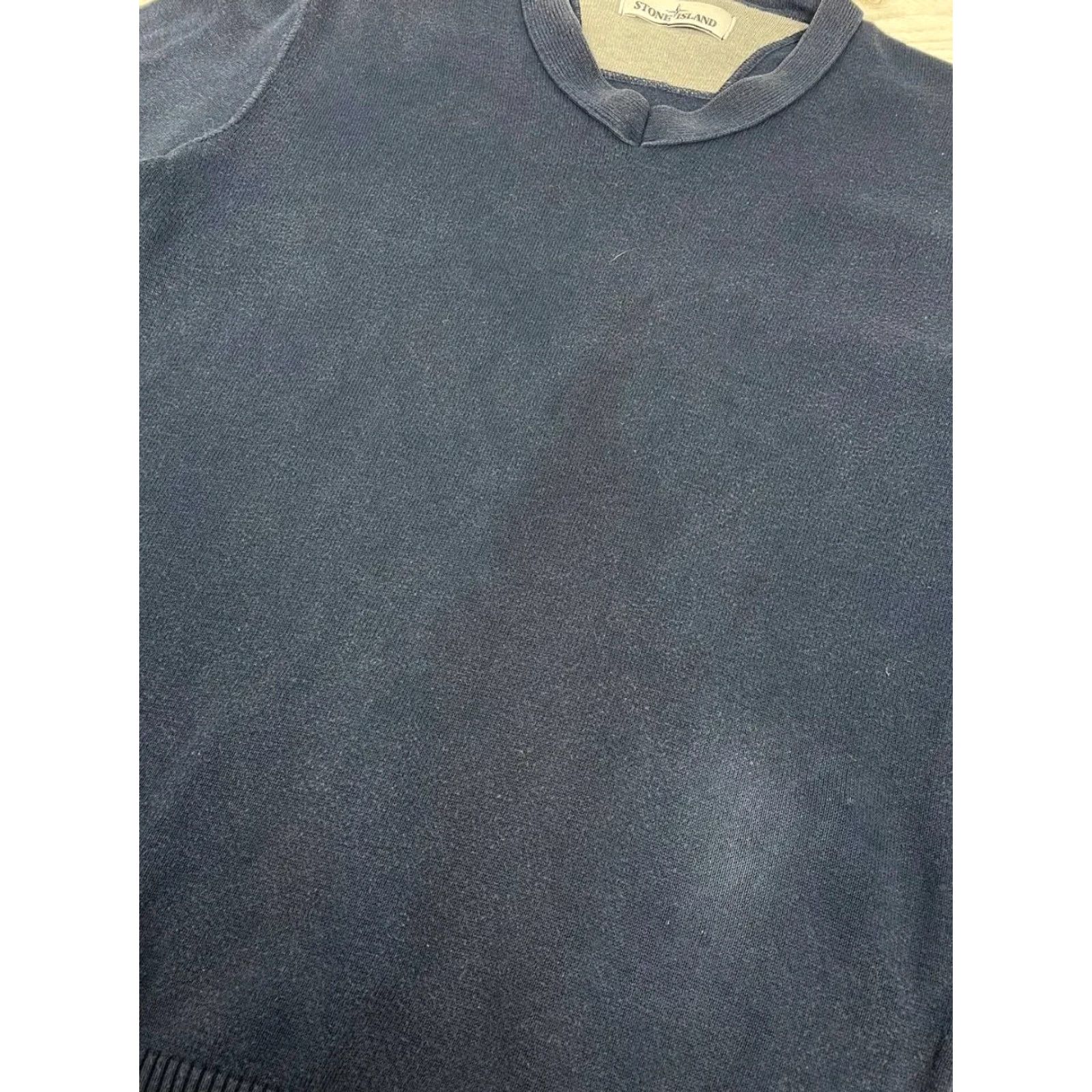 Stone Island Stone Island Sweater Jumper V-Neck Mens Size S Blue Wool Knit Pullover Casual Knits Logo 90s Style (if applicable) Size US S / EU 44-46 / 1 - 4 Thumbnail