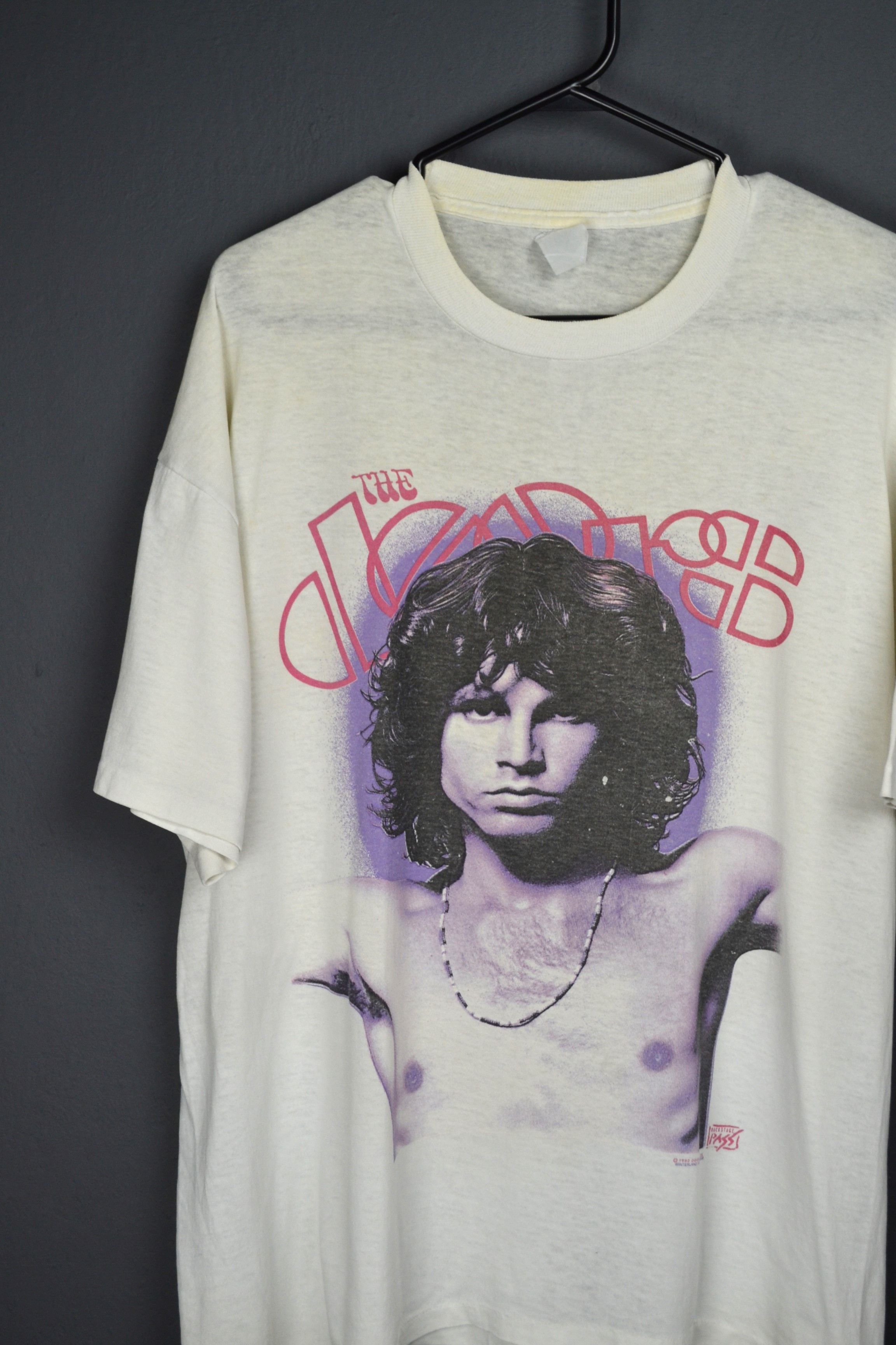 The Doors 1990 T-shirt Thrashed Backstage Pass L-XL