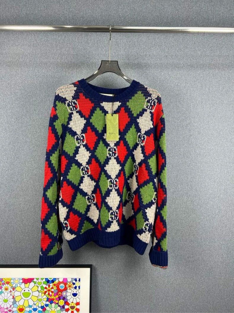 Gucci Gucci Old flower full LOGO sweater 2503-Nextarrow Size US XXL / EU 58 / 5 - 1 Thumbnail