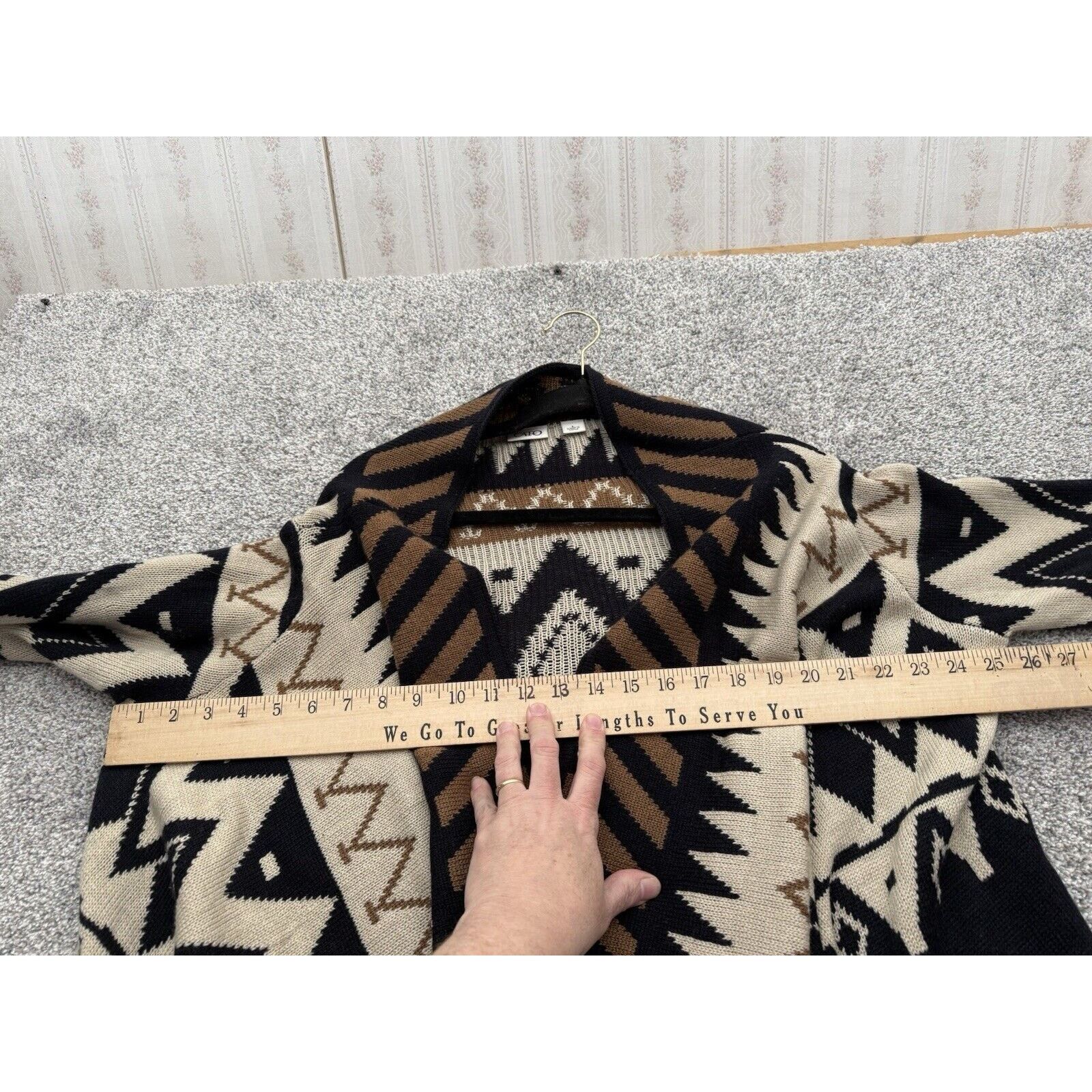 Other Aztec Waterfall Drape Cardigan Sweater M Tribal Southwestern Size M / US 6-8 / IT 42-44 - 9 Thumbnail