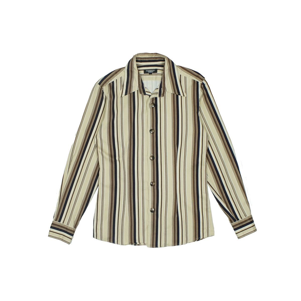 Tornado Mart *NoTariff Tornado Mart Japan Stripe LS Shirt Size US L / EU 52-54 / 3 - 1 Thumbnail