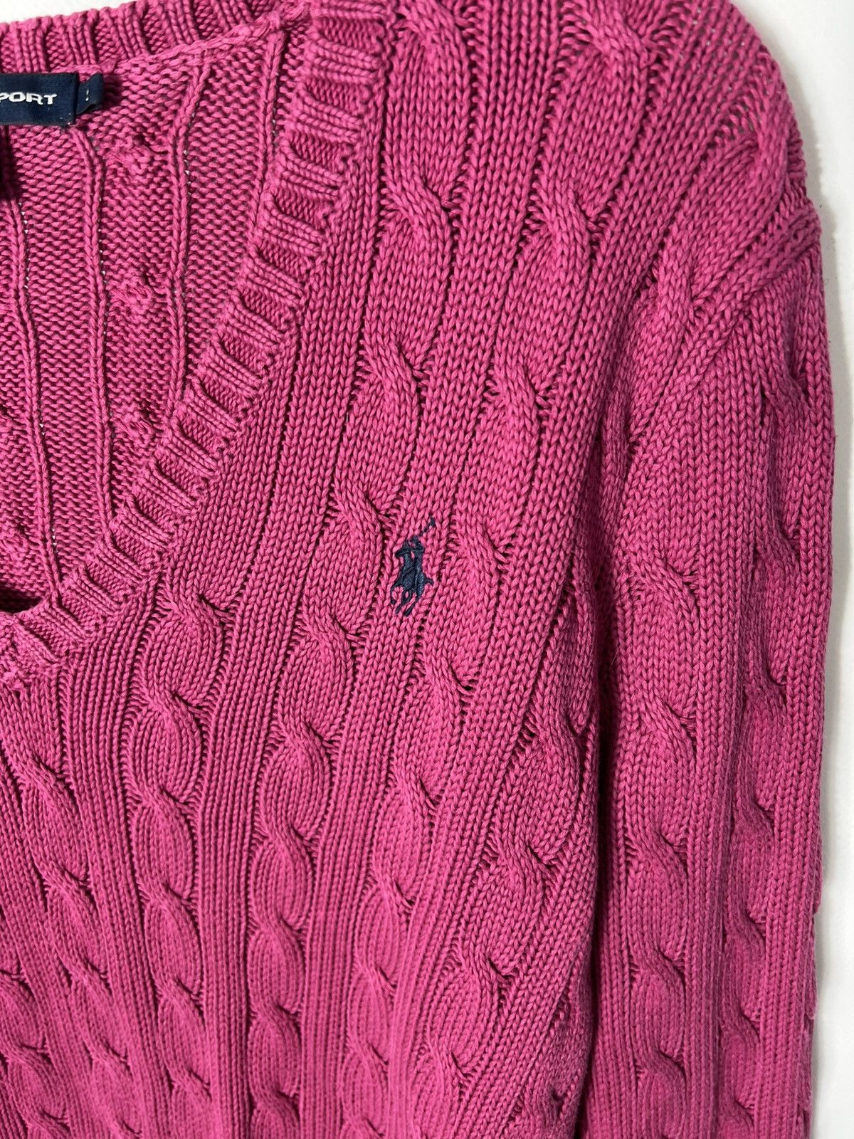 Polo Ralph Lauren Vintage streetwear y2k Polo Ralph Lauren Cable Knit Sweater Size L / US 10 / IT 46 - 4 Thumbnail