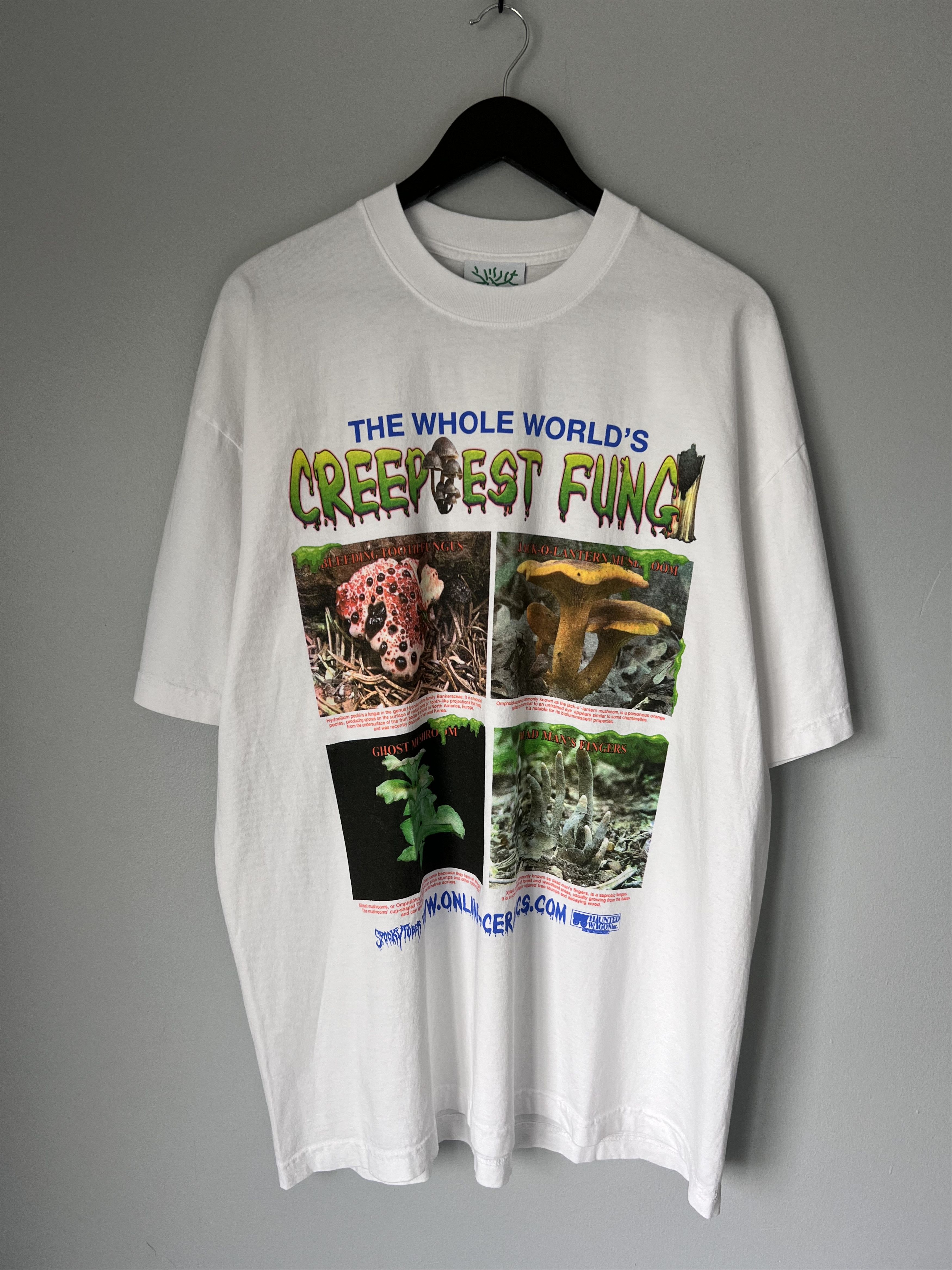 Online Ceramics Spookytober Creepiest Fungi Tee in White