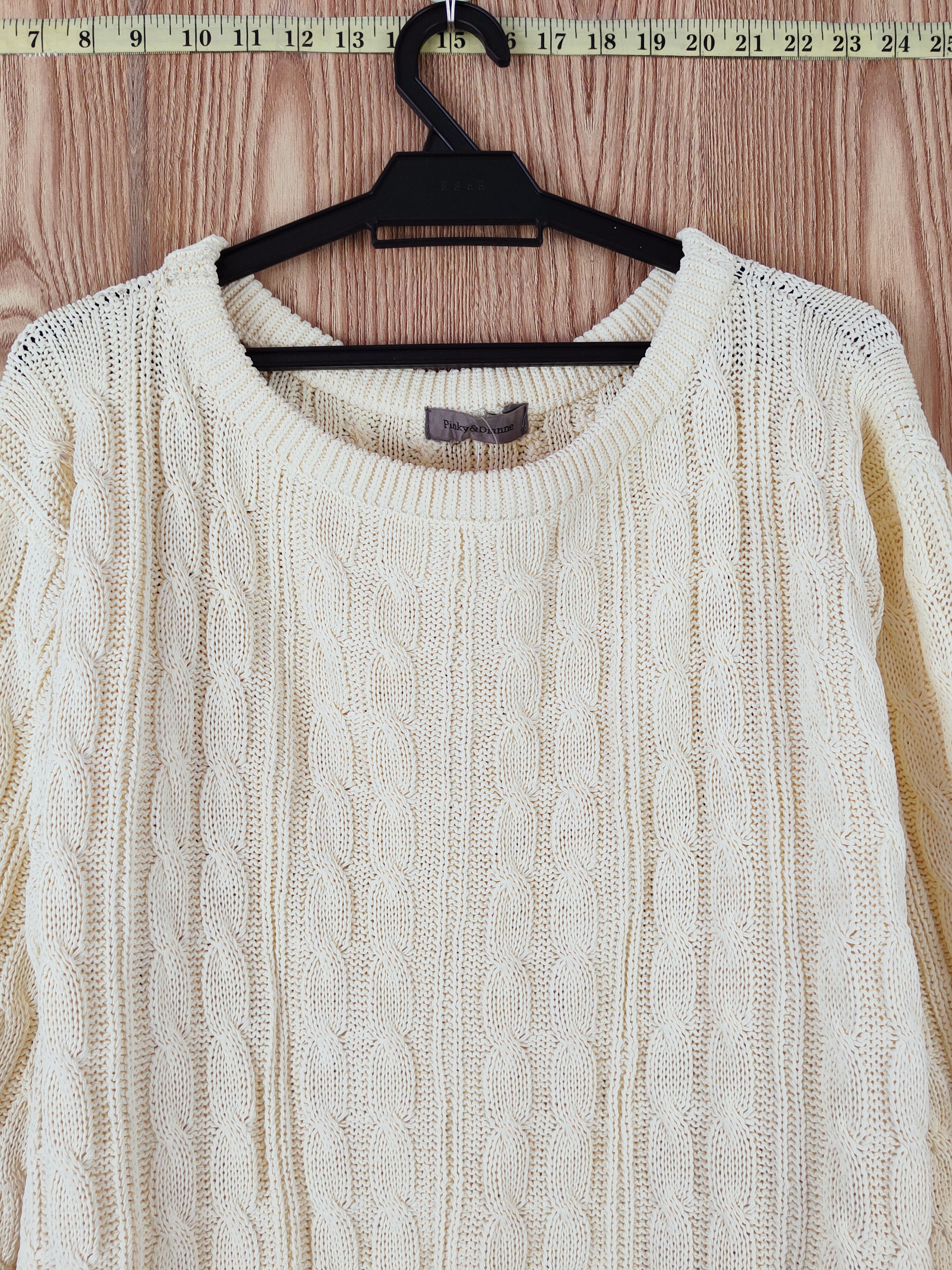 Aran Isles Knitwear × Japanese Brand × Vintage Pinky&Dianne Yellow Knitwear Sweatshirts #W878 Size M / US 6-8 / IT 42-44 - 2 Thumbnail