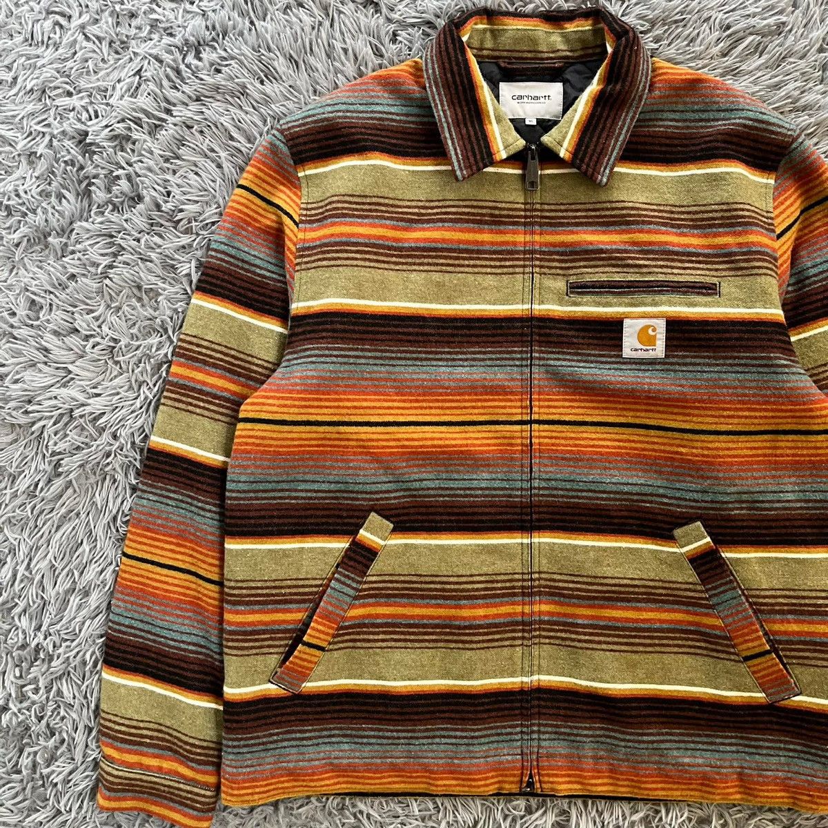 Carhartt Carhartt WIP Tucson StripeDollar DetroitJacket Quilted Lined Size US XL / EU 56 / 4 - 4 Thumbnail