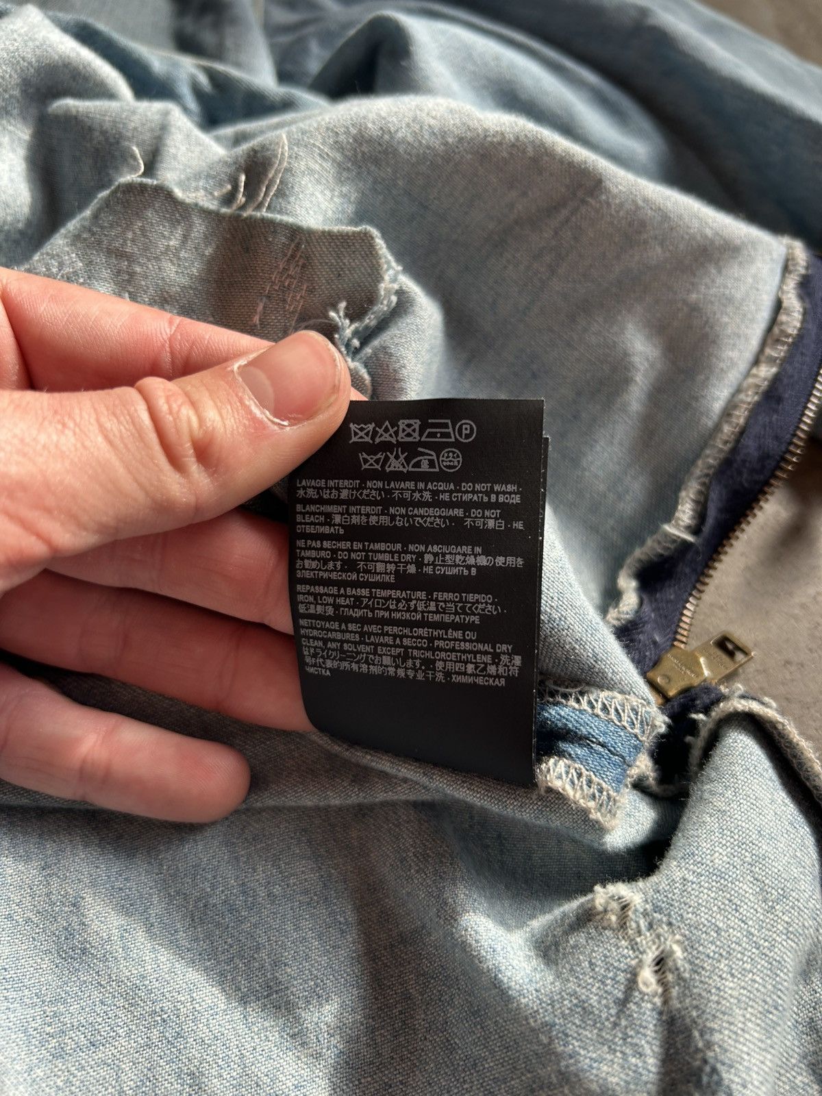 Saint Laurent Paris × Yves Saint Laurent SAINT LAURANT DENIM HOODIE - 2019 SS RUNWAY Size US S / EU 44-46 / 1 - 6 Thumbnail