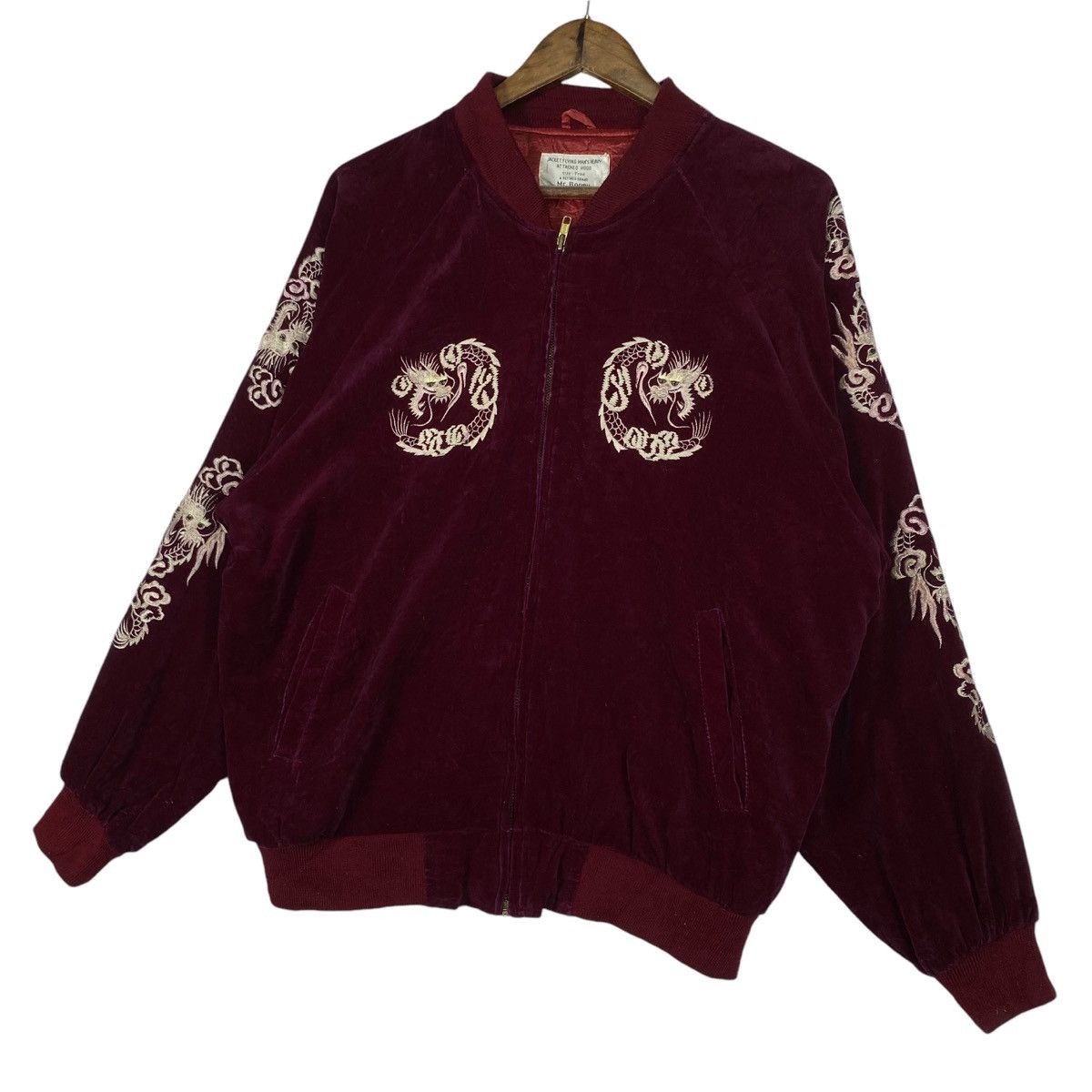 Japanese Brand Vintage Sukajan Embroidery Silk Lined Velvet Jacket Size US L / EU 52-54 / 3 - 6 Thumbnail