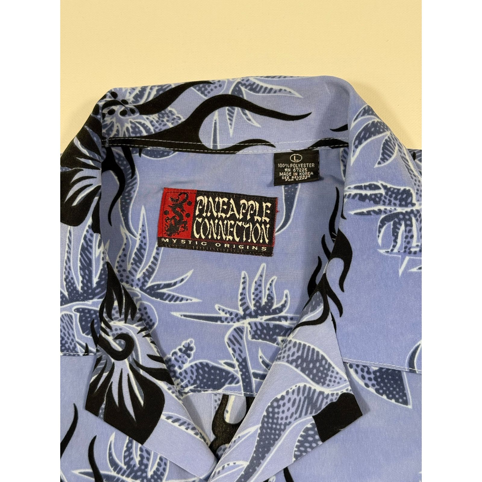 Pineapple Connection Vintage Pineapple Connection Y2K Blue Tribal Flame Button Up Size US L / EU 52-54 / 3 - 3 Thumbnail