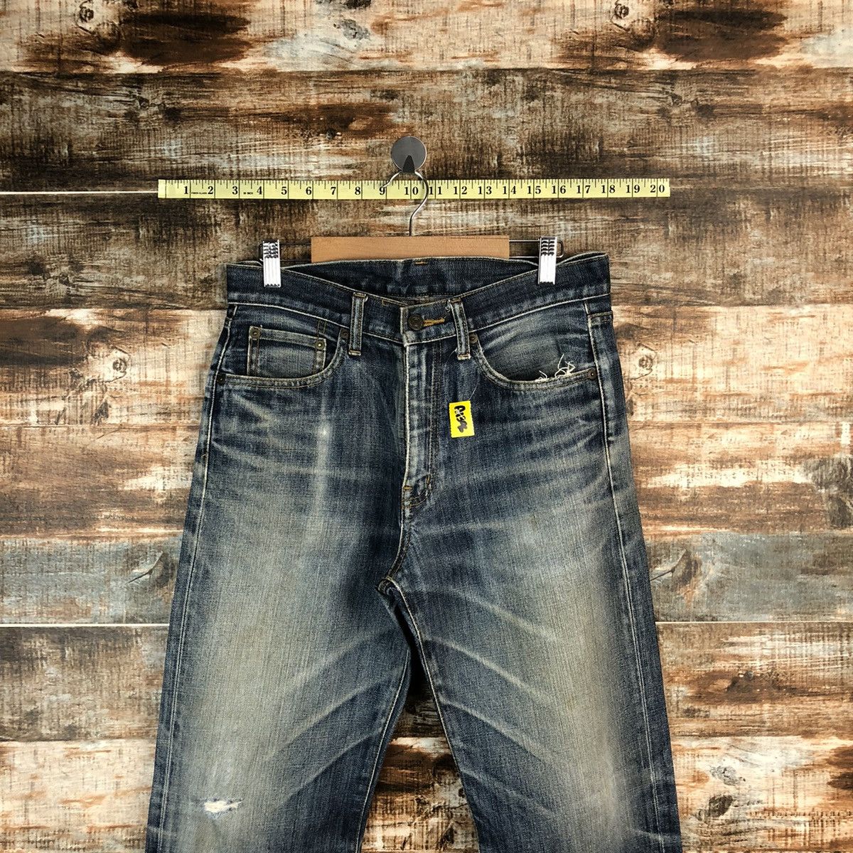 Japanese Brand Uniqlo Blue faded Distressed Denim Pants #A1396 Size US 30 / EU 46 - 4 Thumbnail