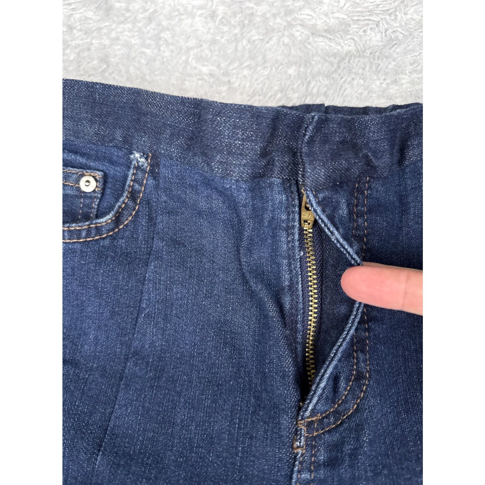Vintage Unbranded Jeans Women 27x25 Dark Wash Elastic Back Waist Cuffed Ankle Front Seam High Rise Size 27" / US 4 / IT 40 - 5 Thumbnail