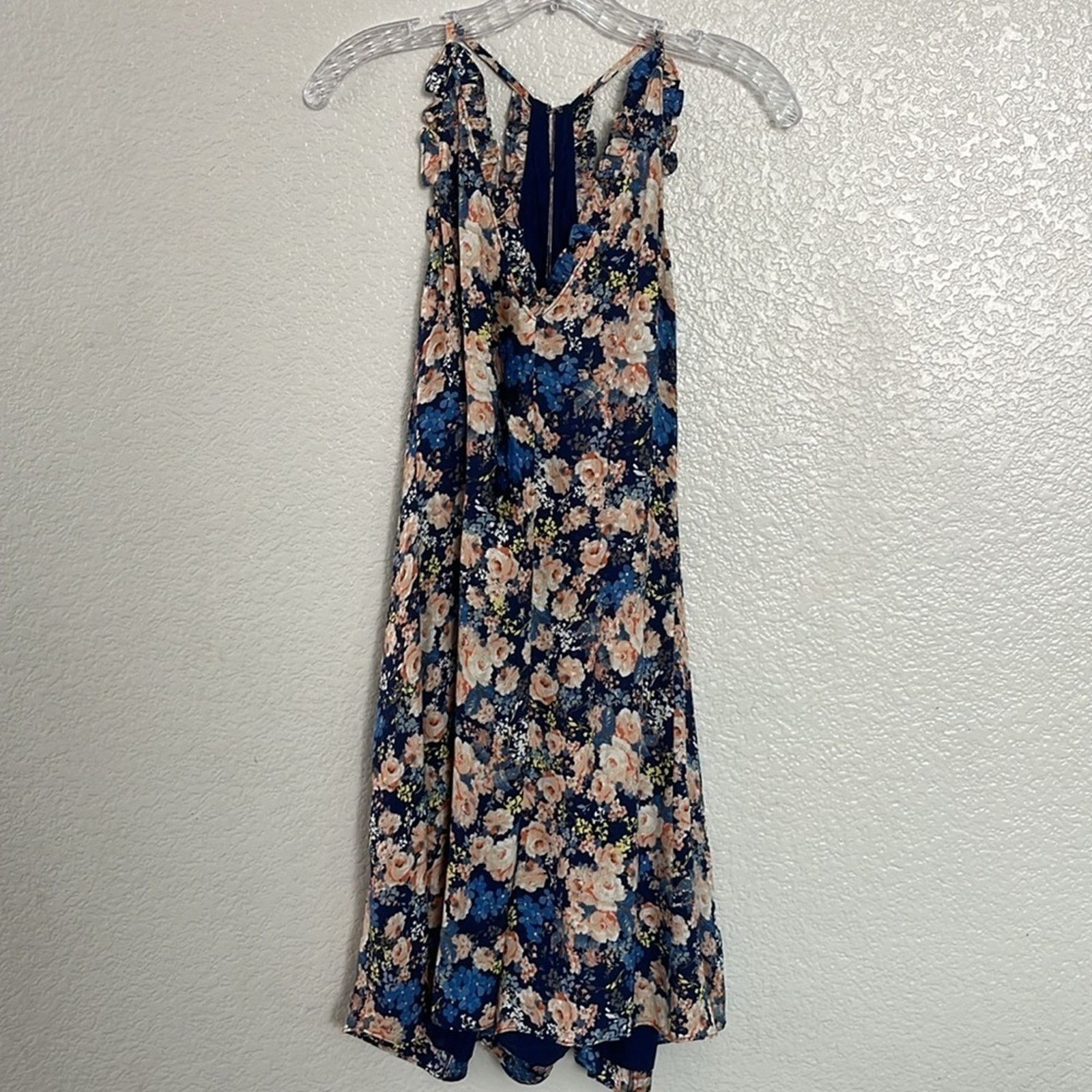 Rebecca Taylor Rebecca Taylor Blue Gigi Fleur Silk Romper 10 Size 32" / US 10 / IT 46 - 3 Thumbnail