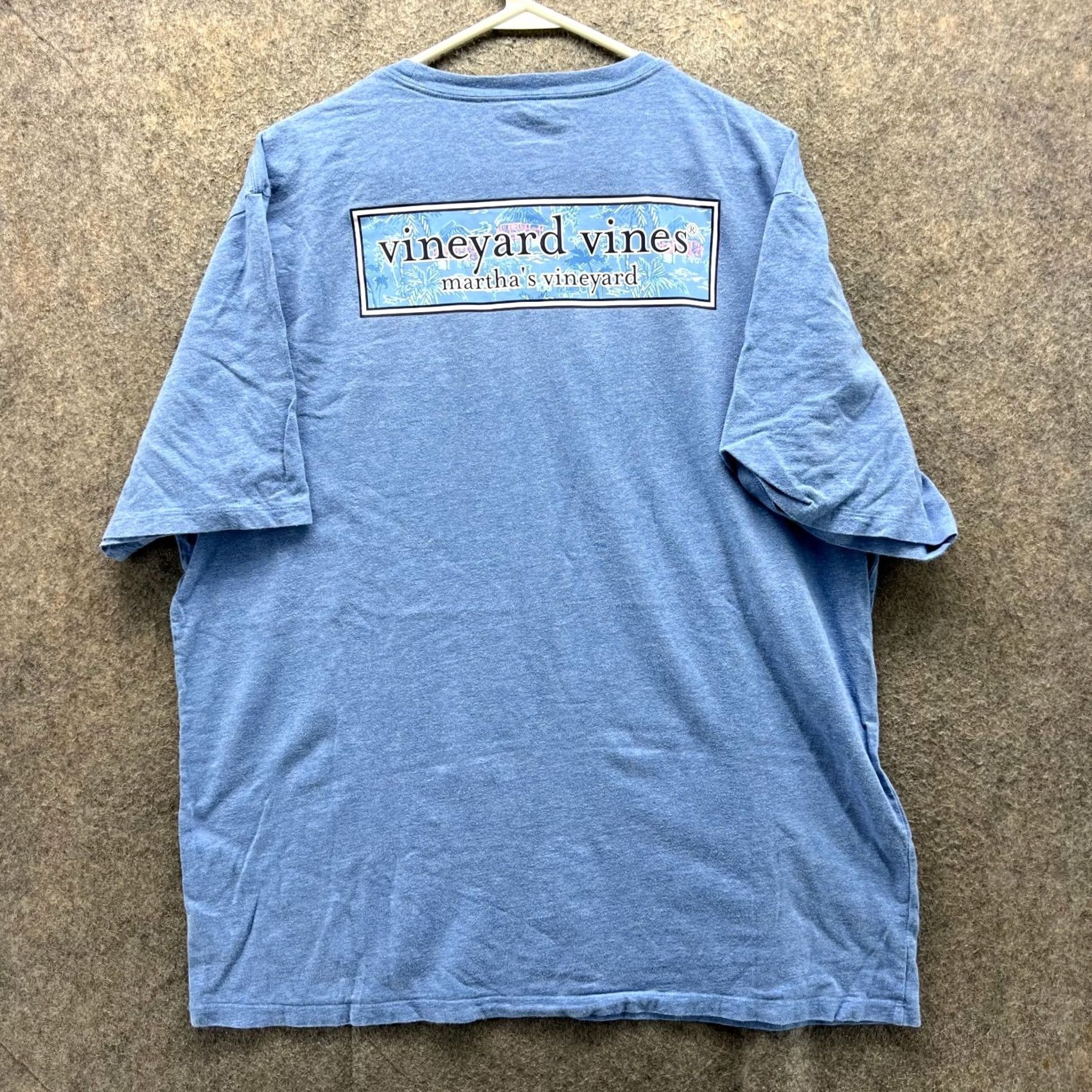 Vineyard Vines Vineyard Vines Shirt Mens Large Blue Graphic Pocket Tee Martha’s Heathered T-Shirt Short Sleeve Crew Neck Pockets Size US L / EU 52-54 / 3 - 2 Thumbnail