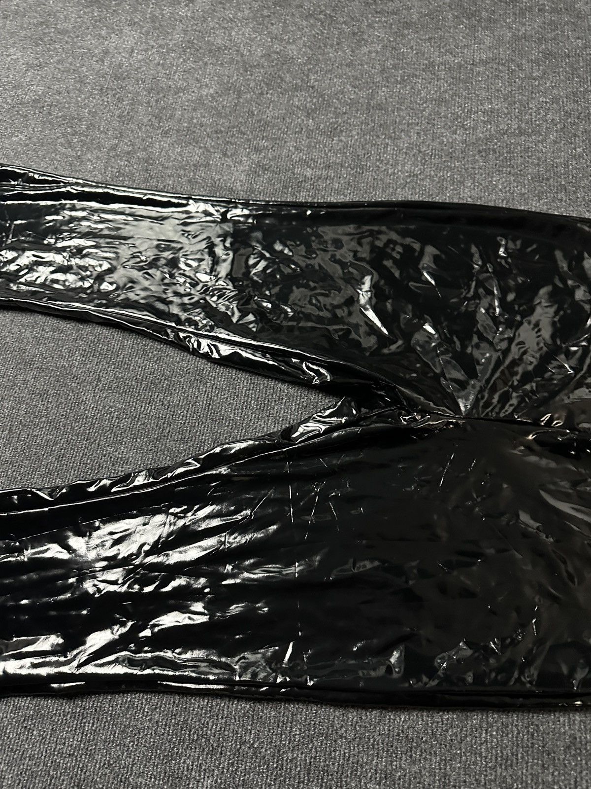 Other SEXY 18+ 🚨 LUXURY BLACK PATENT LATEX Y2K PANTS Size 26" / US 2 / IT 38 - 3 Thumbnail