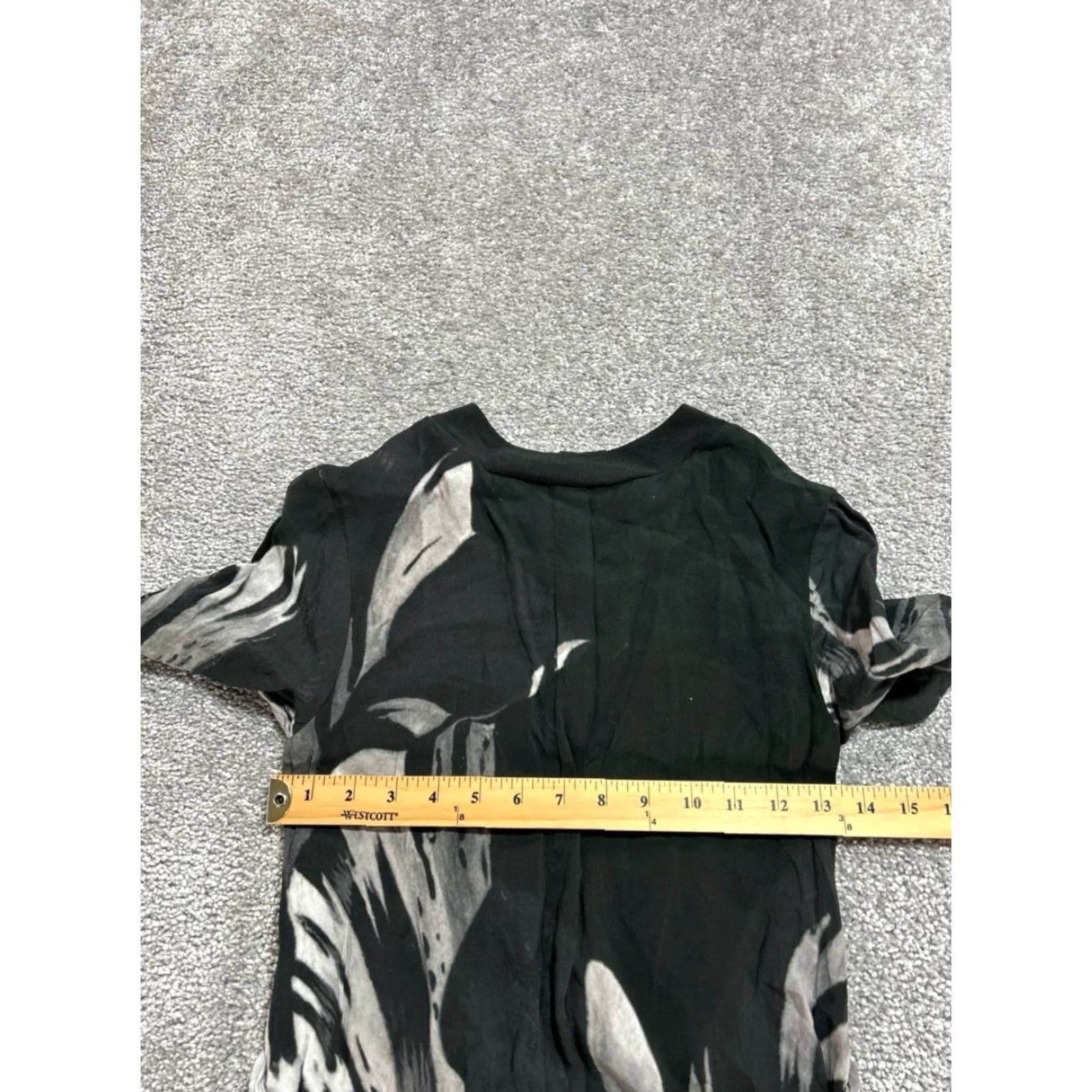 Allsaints AllSaints Dress Womens XS Black Belted Graphic Trace Kannur T Shirt Size XS / US 0-2 / IT 36-38 - 4 Thumbnail