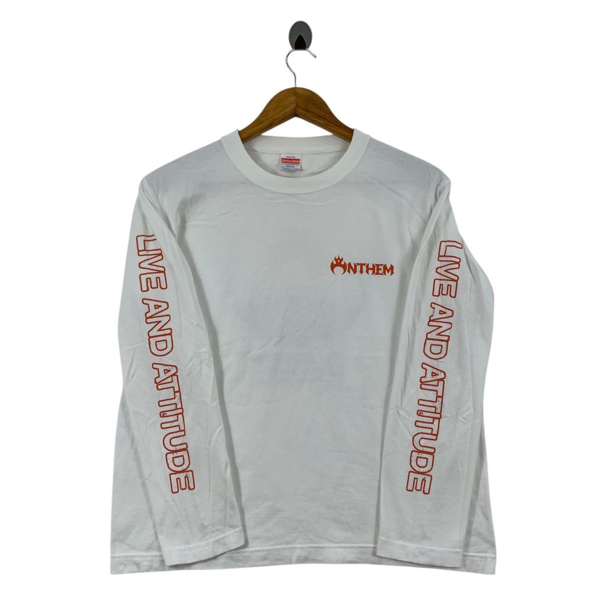 Japanese Brand LIVE And ATTITUDE ANTHEM 2018 Tour Japanese Band White Shirt Size US M / EU 48-50 / 2 - 2 Thumbnail