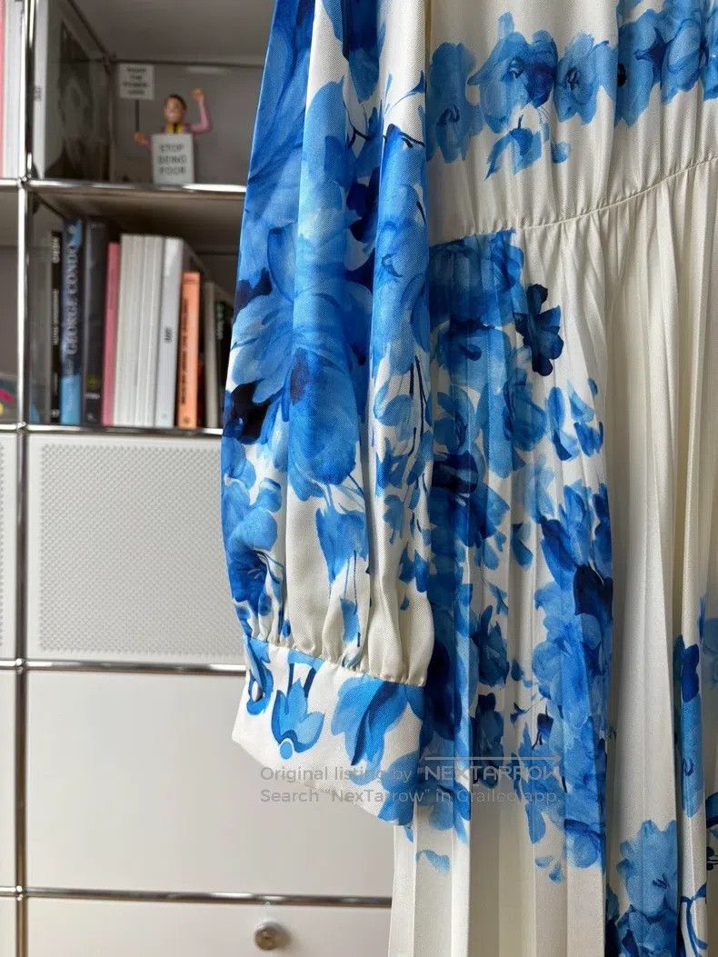 Valentino Valentino Blue and white blue and white porcelain streamer Size S / US 4 / IT 40 - 3 Thumbnail