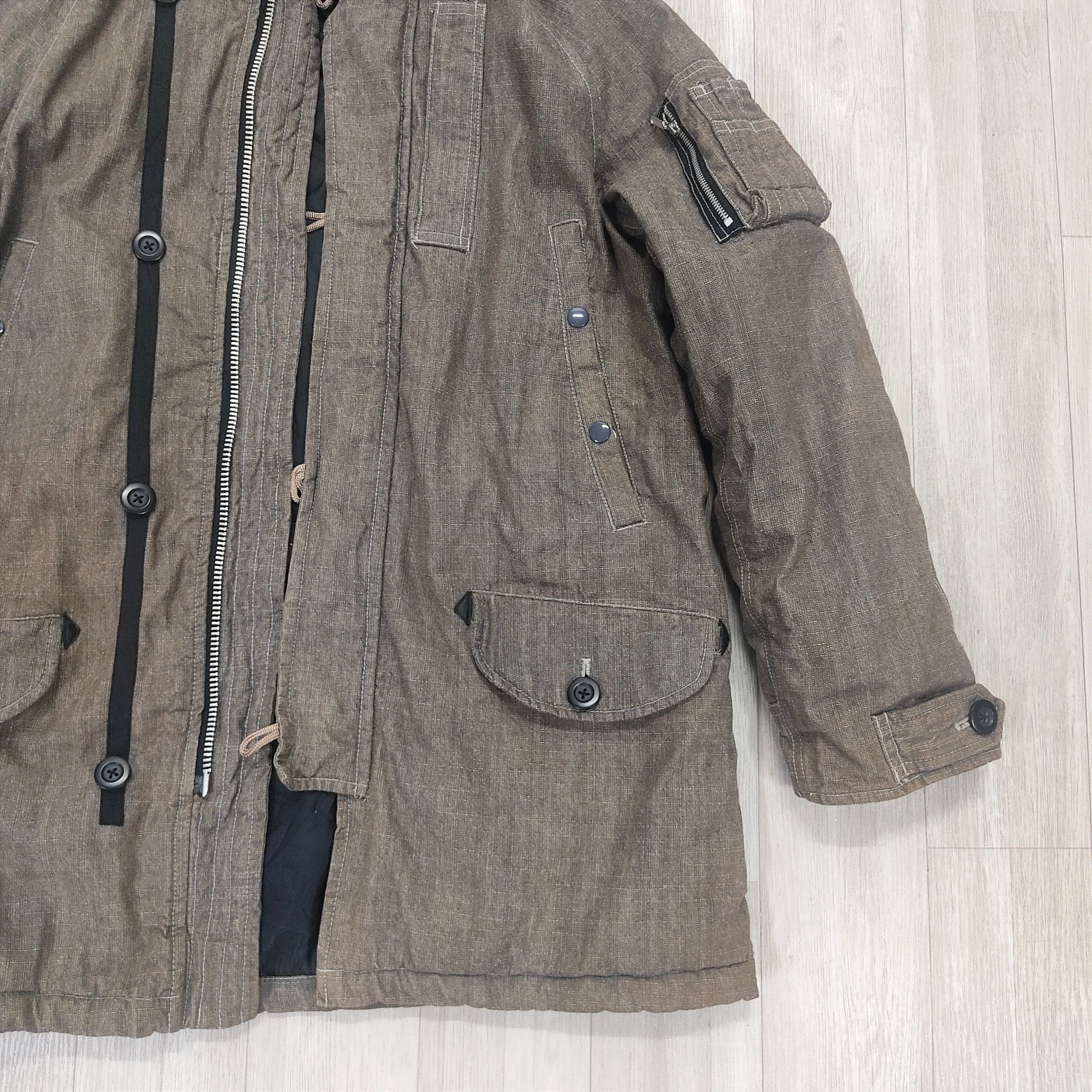 Beauty Beast × Japanese Brand × Takeo Kikuchi TAKEO KIKUCHI Surplus Racoon Fur Hooded Jacket Size US L / EU 52-54 / 3 - 8 Thumbnail