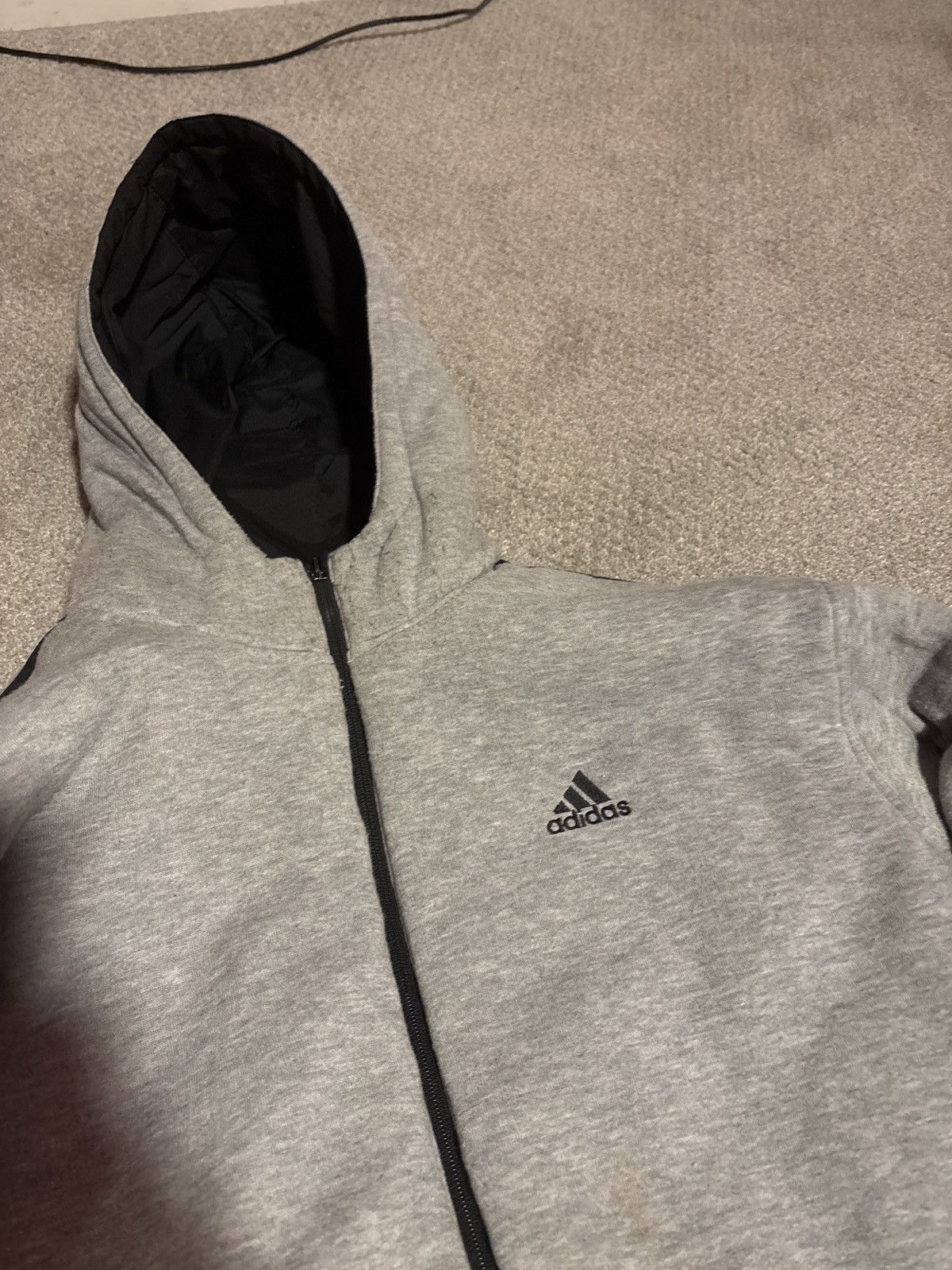 Adidas Black Adidas 3 Stripe Reversible Winter Coat Size US L / EU 52-54 / 3 - 5 Thumbnail