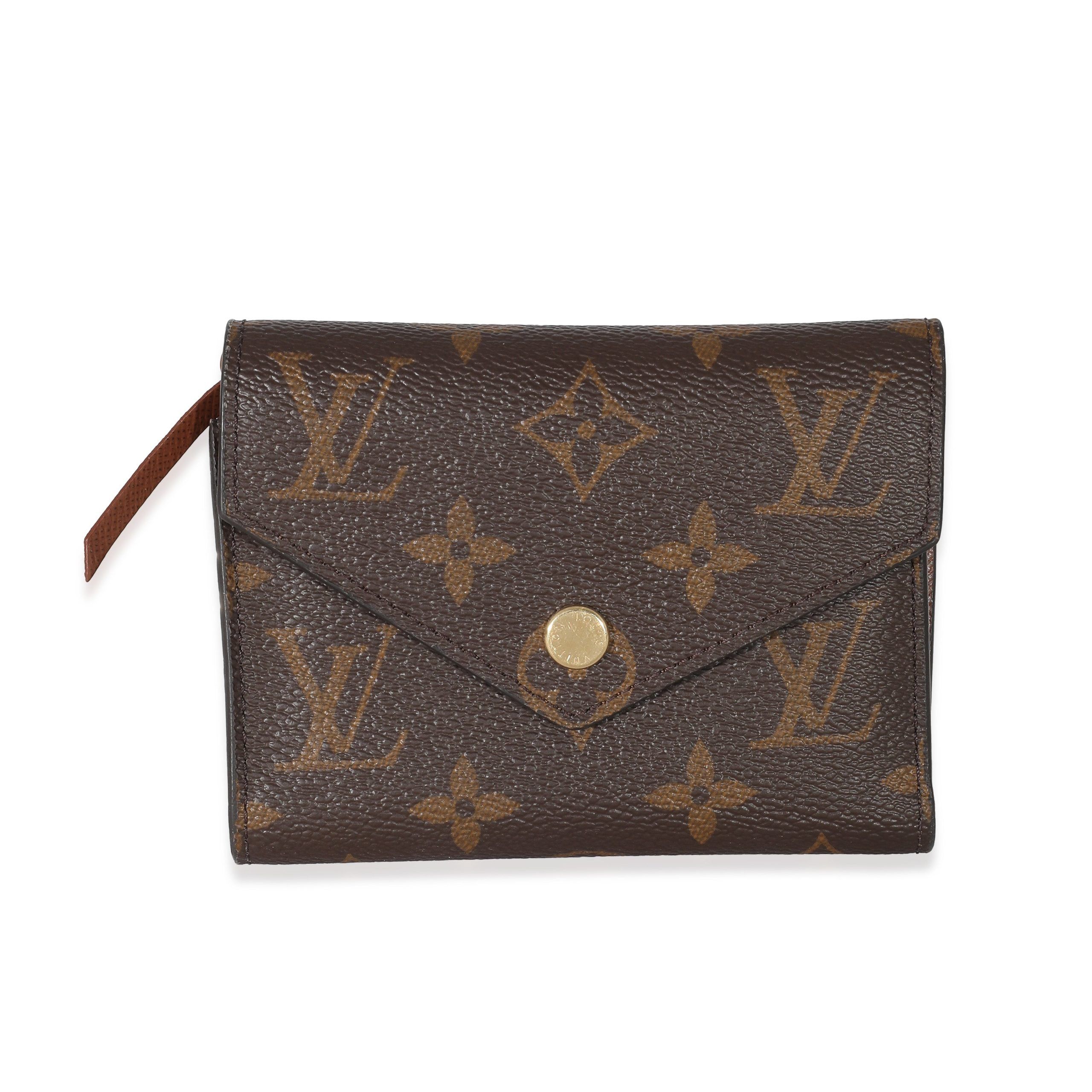 image of Louis Vuitton Monogram Canvas Victorine Compact Wallet in Brown, Women's