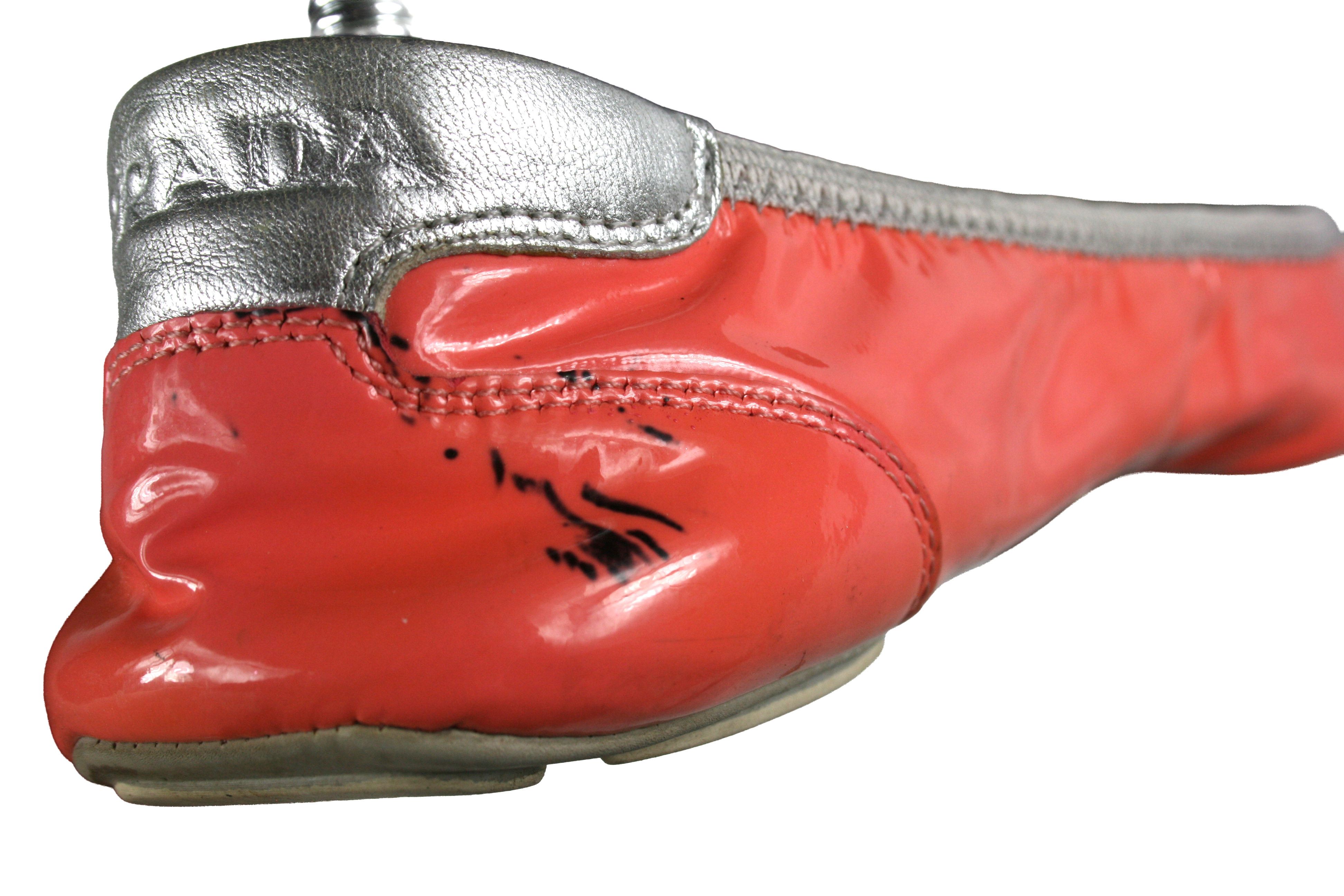 Prada 00S Logo Y2K Stretch Ballerinas Patent Leather Vintage Size US 7.5 / IT 37.5 - 10 Thumbnail