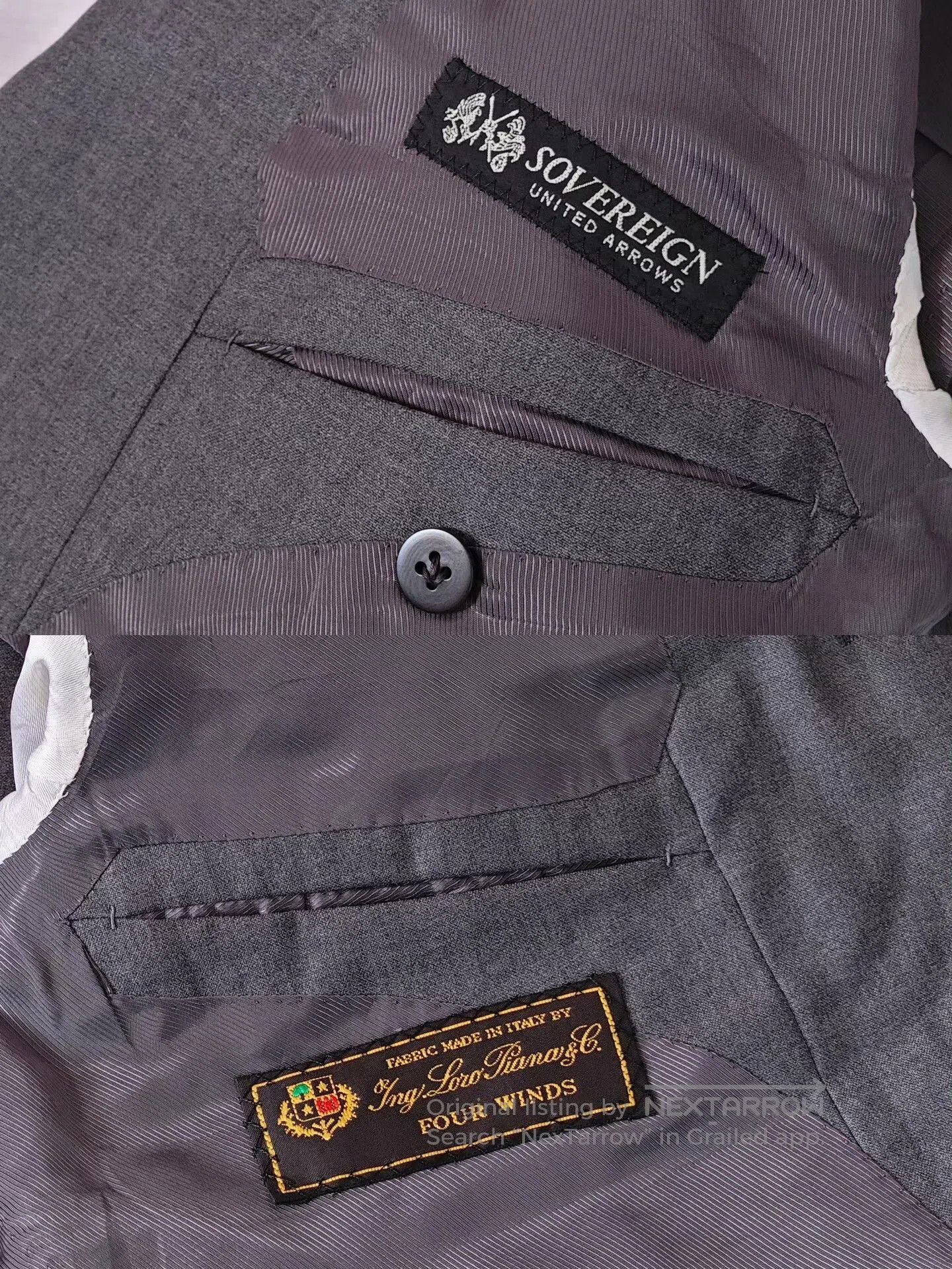 United Arrows Italian Wool Suit by Sovereign. Size US XS / EU 42 / 0 - 2 Thumbnail