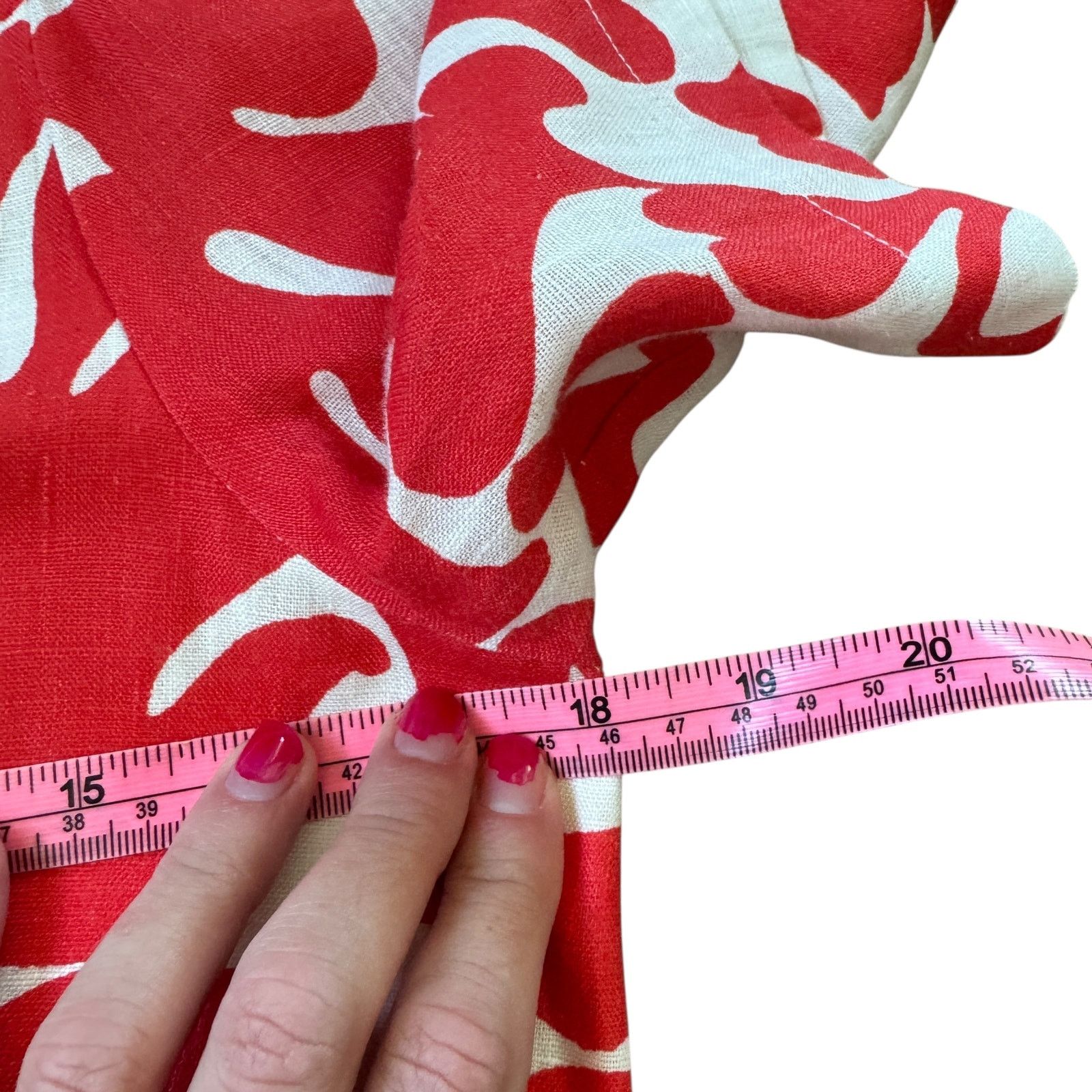 RHODE Rhode Mariana Printed Linen Dress Red Size S / US 4 / IT 40 - 10 Thumbnail