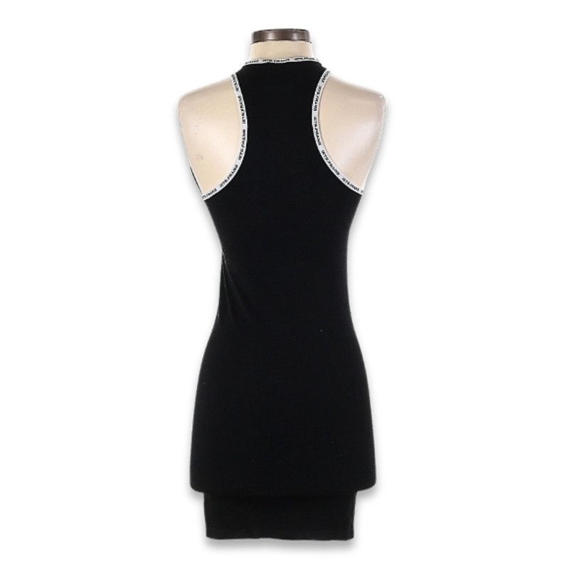 Other Iets Frans Bodycon Dress Logo Tape Accents Mini Black S NWOT Size S / US 4 / IT 40 - 5 Thumbnail
